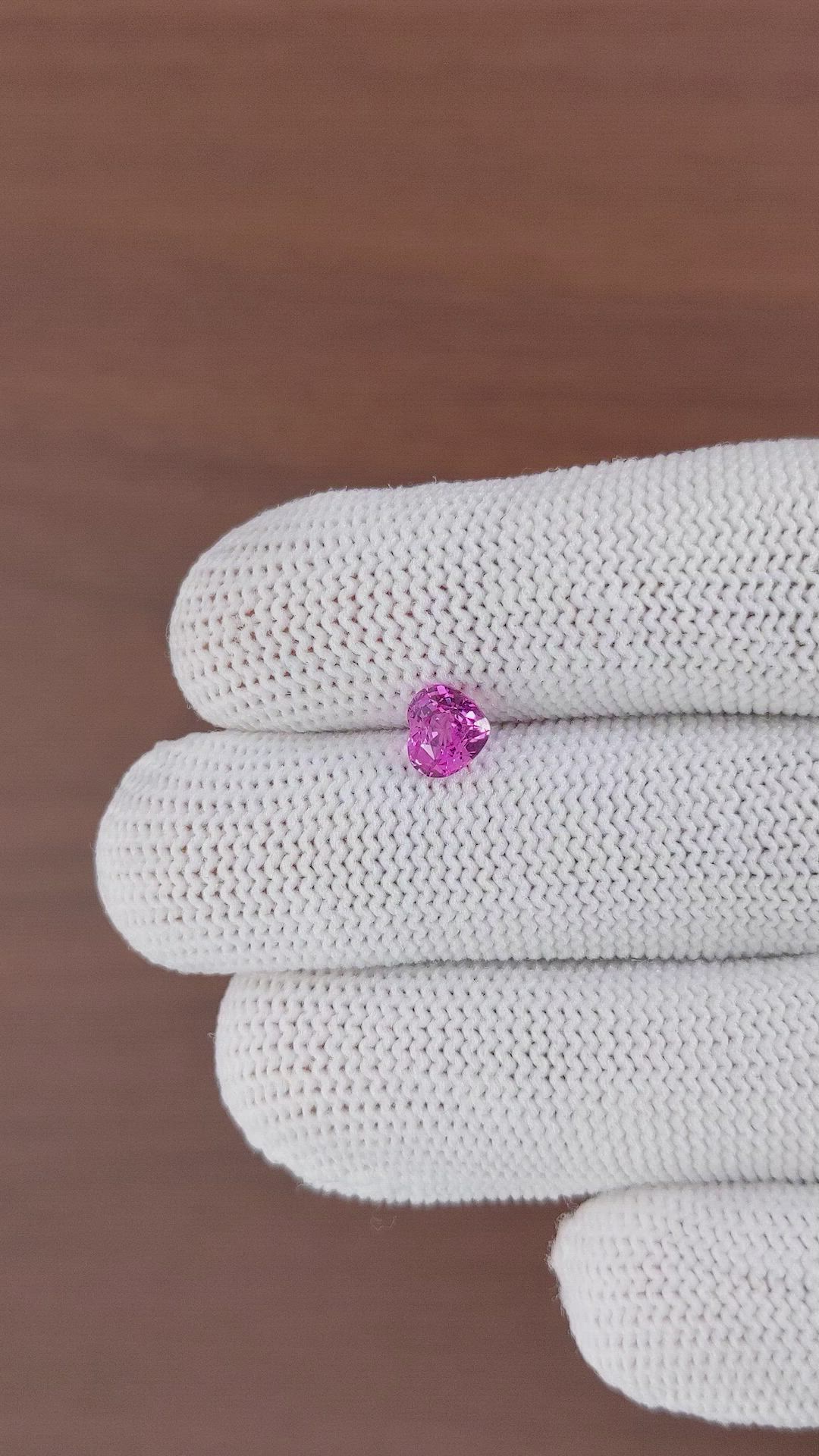 1.06 Ct. Pink Sapphire from Madagascar Size Video
