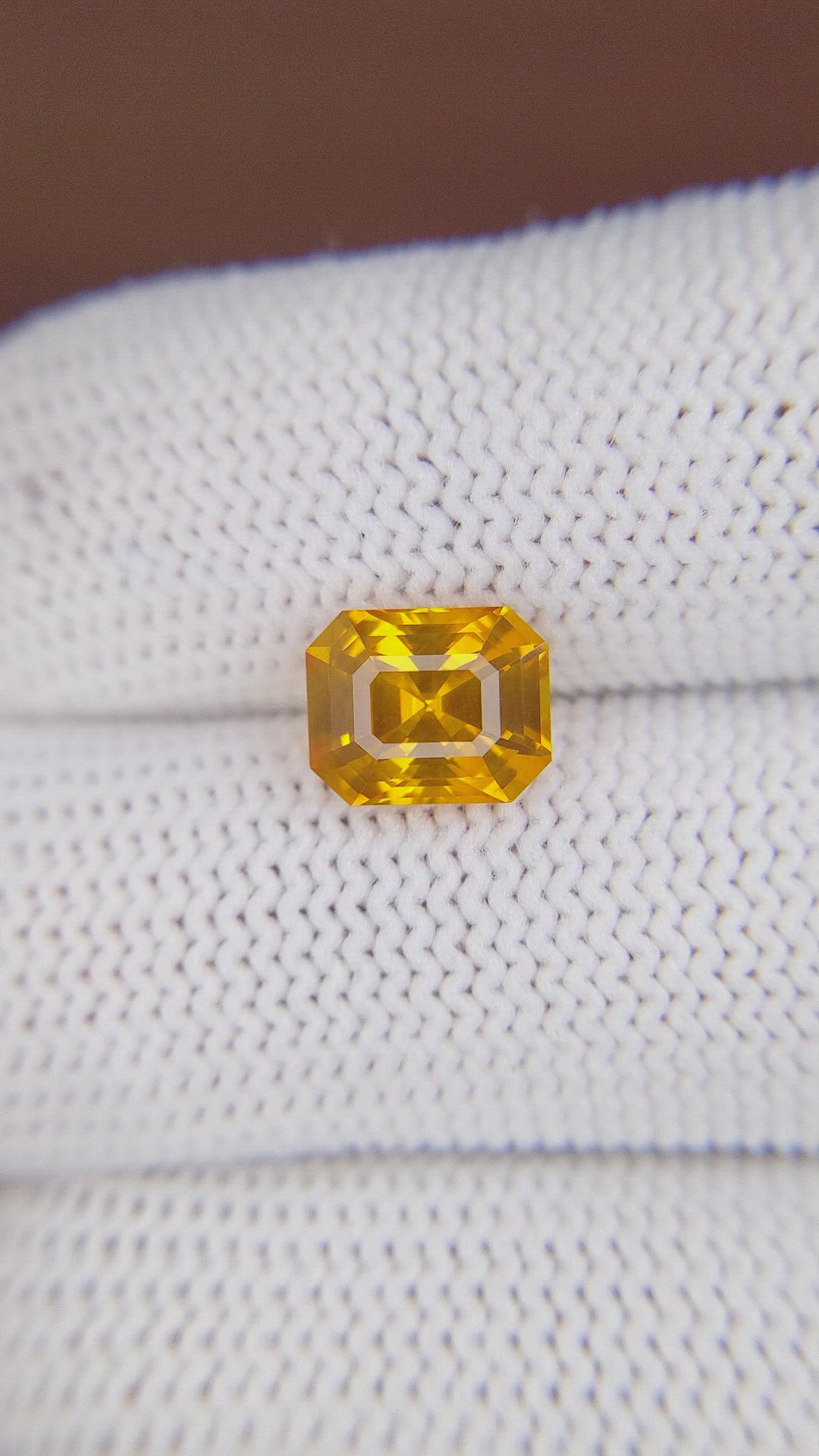 3.06 Ct. Orange Sapphire from Ceylon (Sri Lanka) Size Video