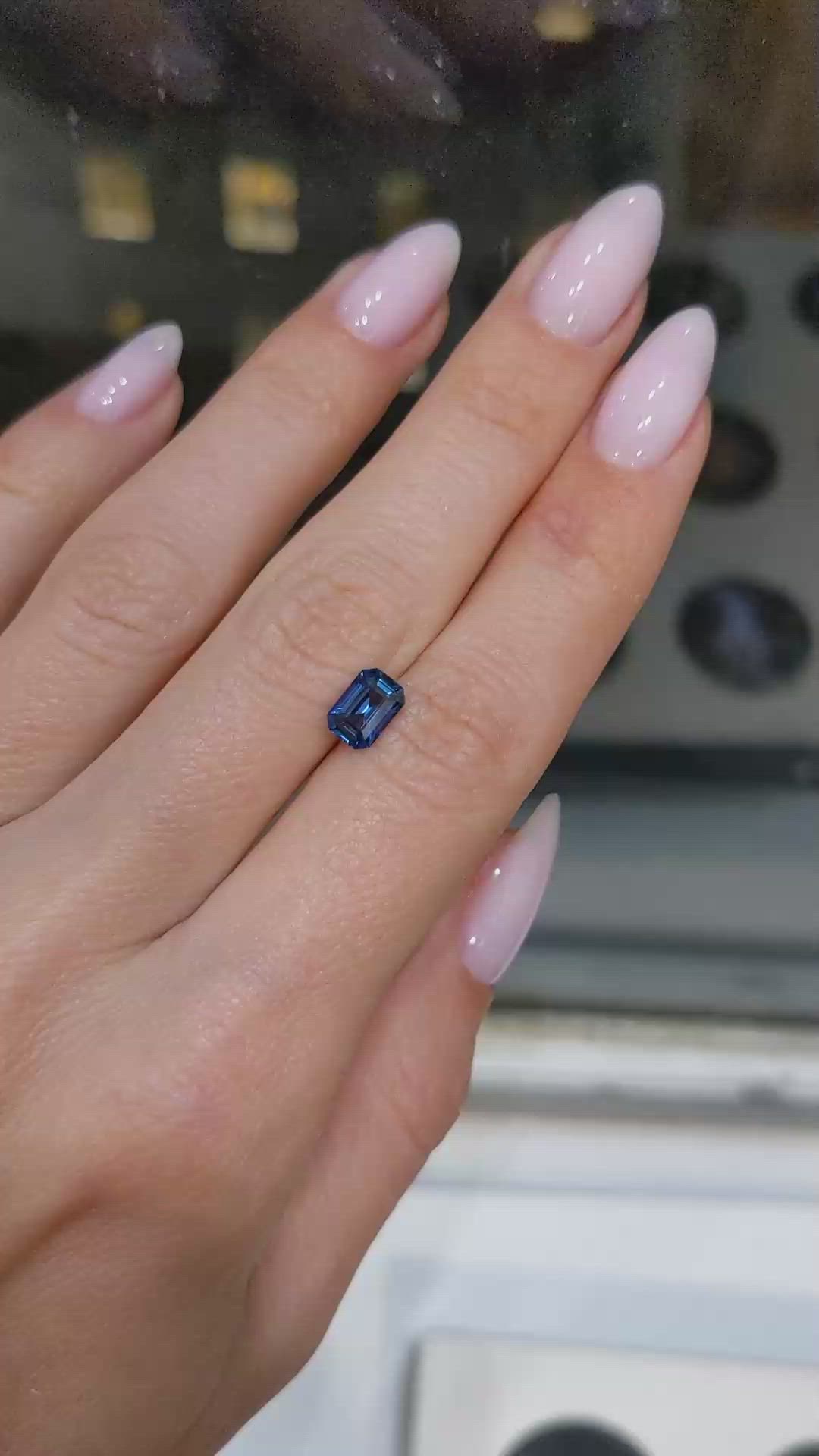 1.11 Ct. Blue Sapphire from Ceylon (Sri Lanka) Size Video