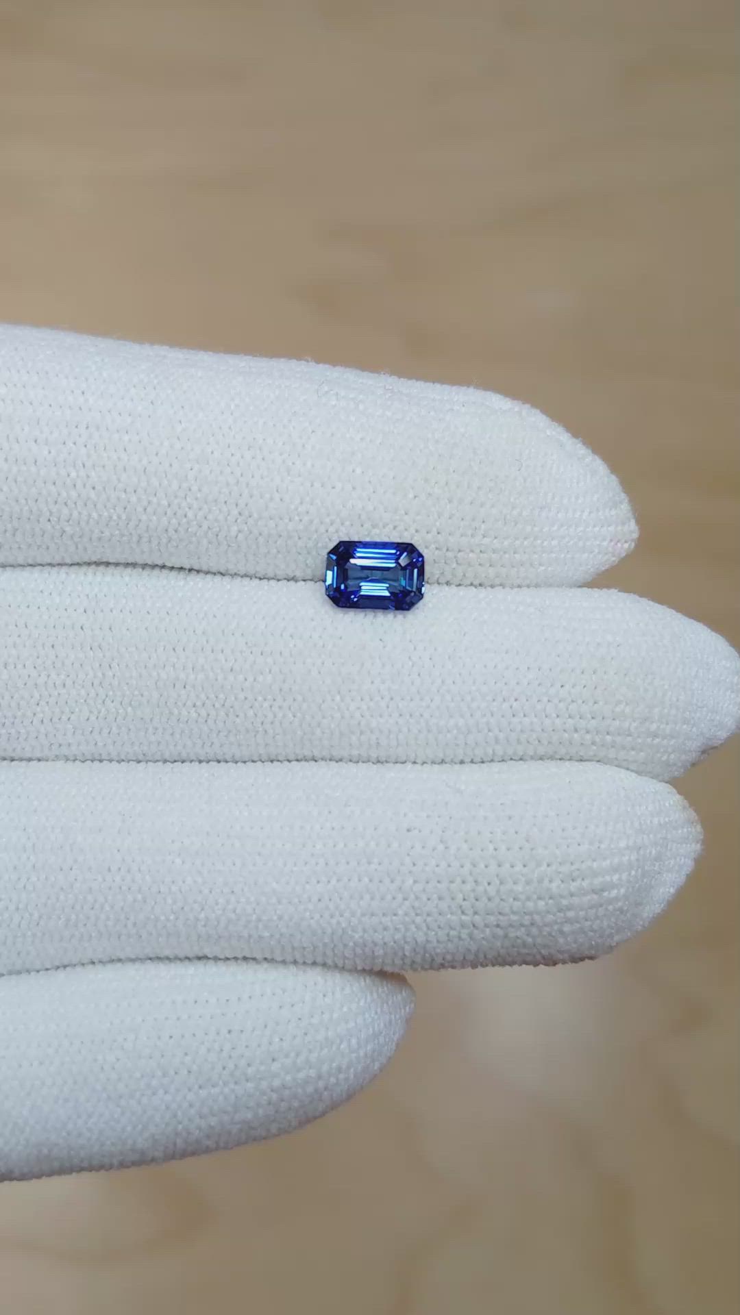 1.11 Ct. Blue Sapphire from Ceylon (Sri Lanka) Size Video