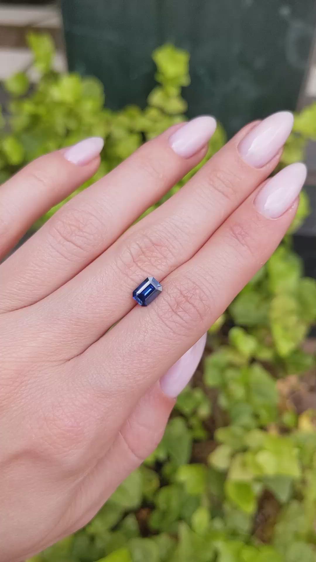 1.30 Ct. Blue Sapphire from Ceylon (Sri Lanka) Size Video