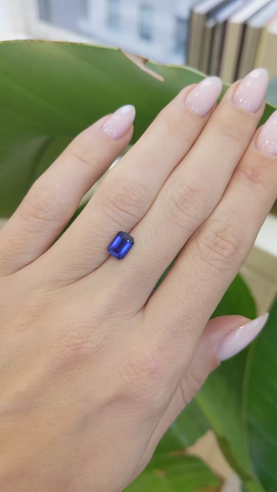 1.39 Ct. Blue Sapphire from Ceylon (Sri Lanka) Size Video