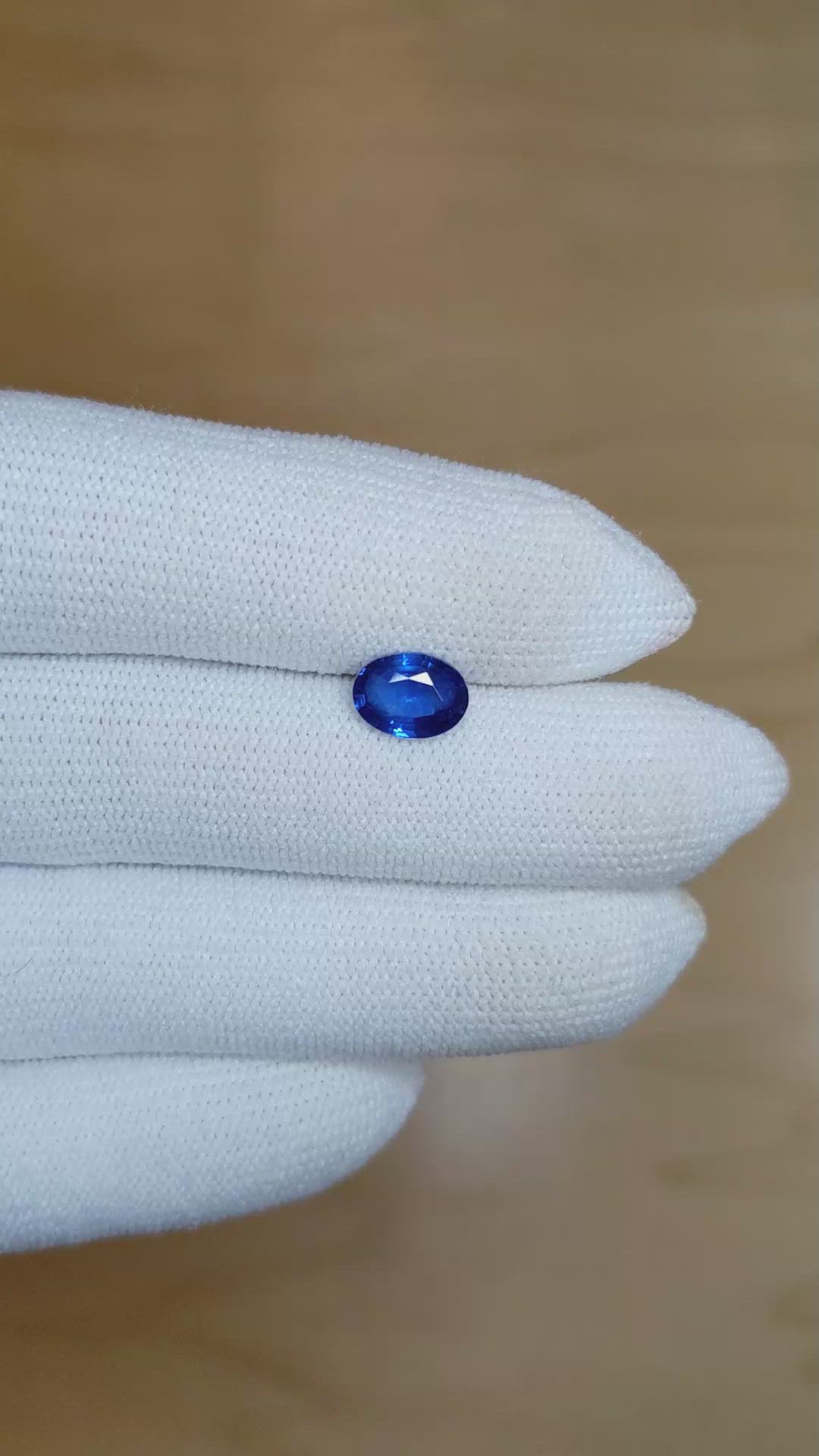 1.57 Ct. Blue Sapphire from Ceylon (Sri Lanka) Size Video