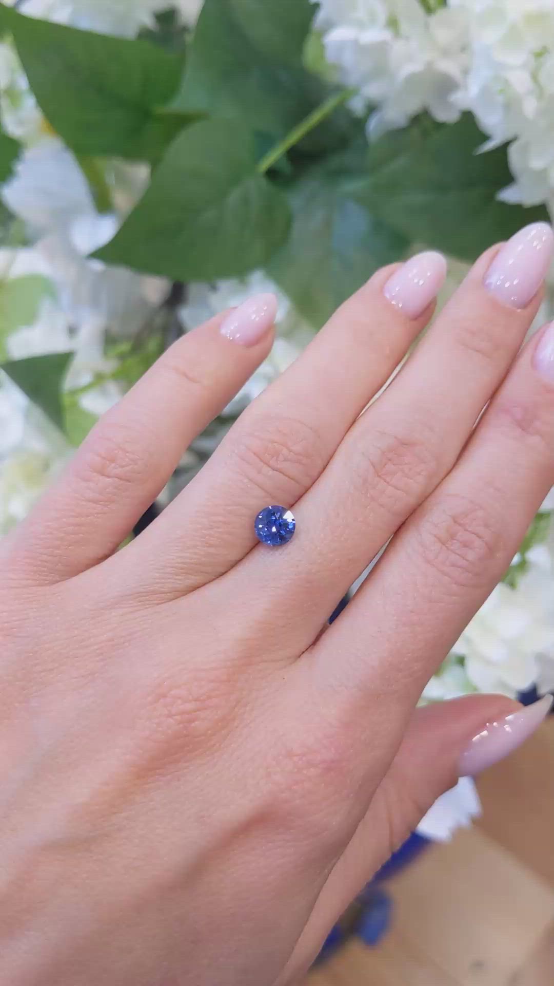 0.97 Ct. Blue Sapphire from Ceylon (Sri Lanka) Size Video