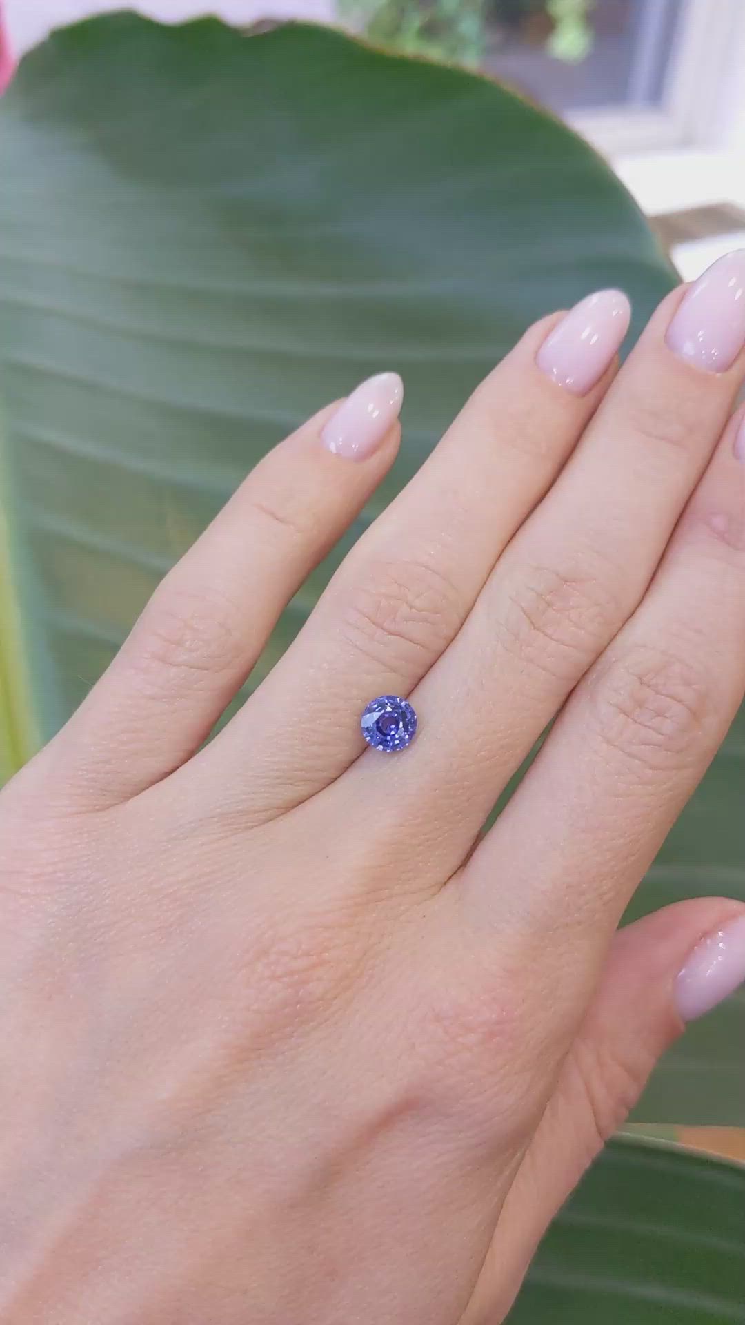 1.04 Ct. Blue Sapphire from Ceylon (Sri Lanka) Size Video