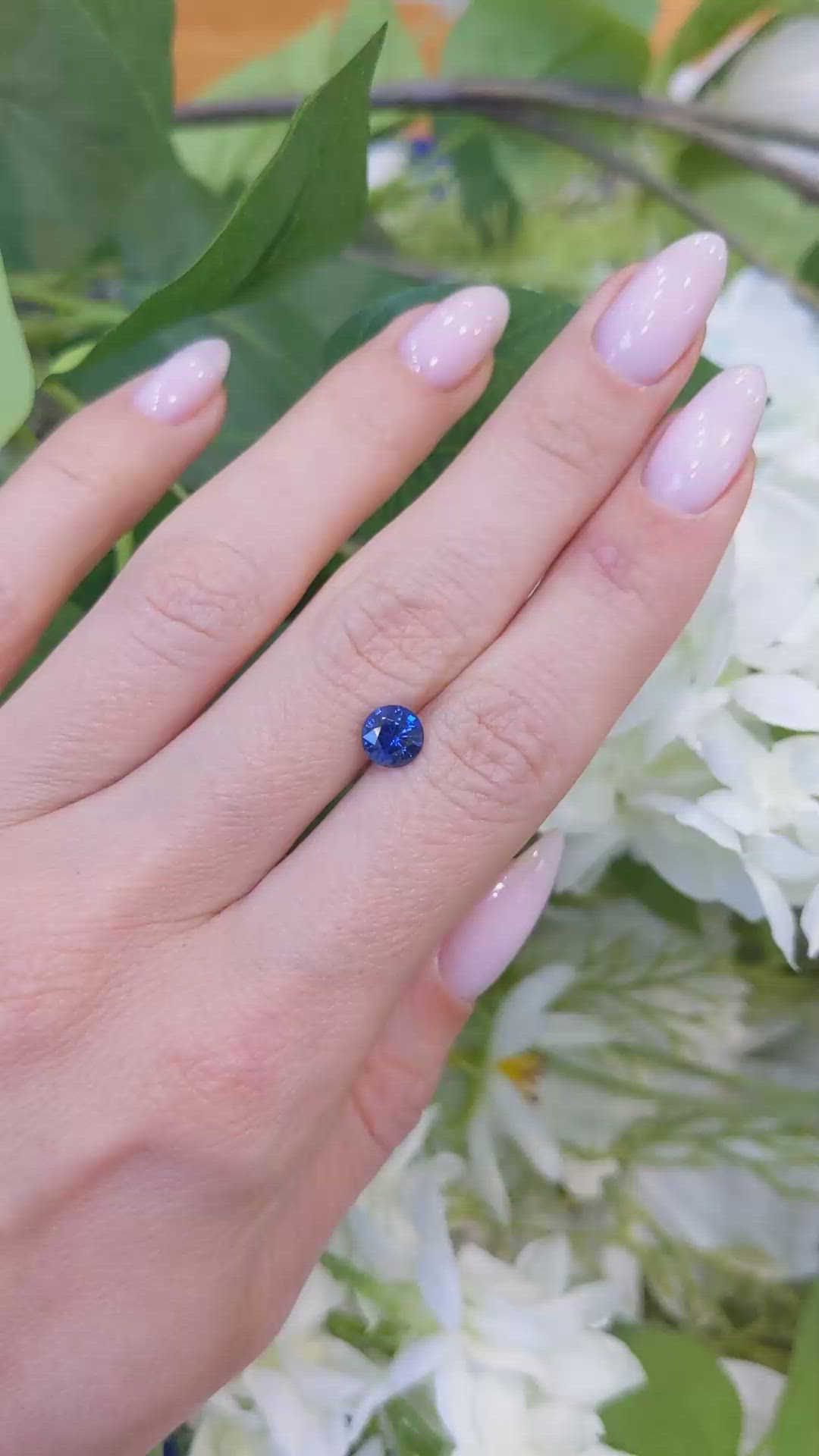 1.09 Ct. Blue Sapphire from Ceylon (Sri Lanka) Size Video