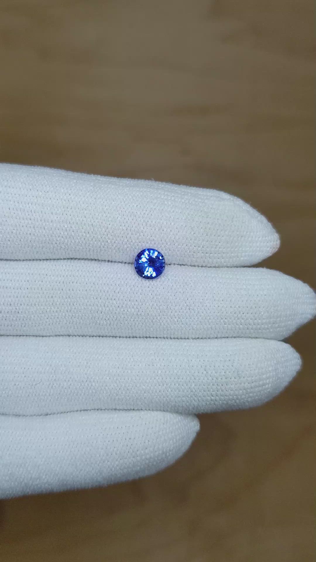 0.92 Ct. Blue Sapphire from Burma (Myanmar) Size Video
