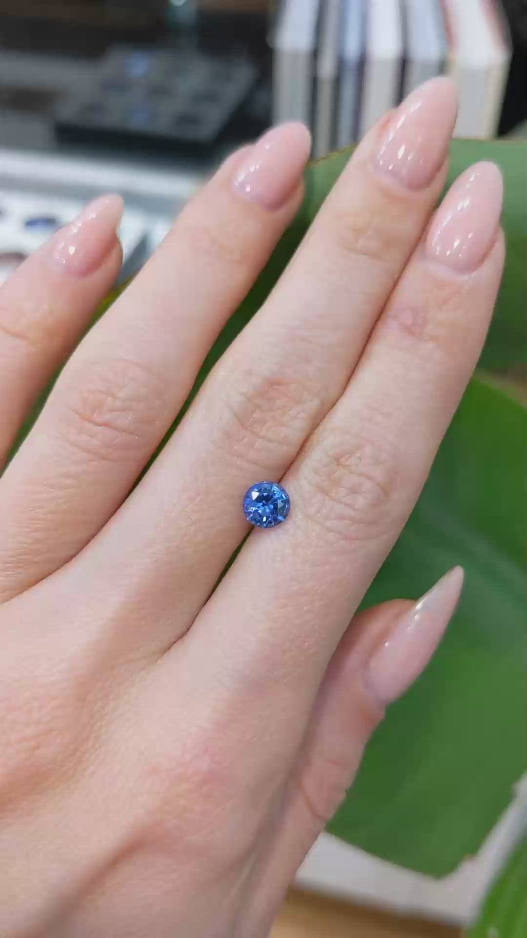 0.92 Ct. Blue Sapphire from Burma (Myanmar) Size Video