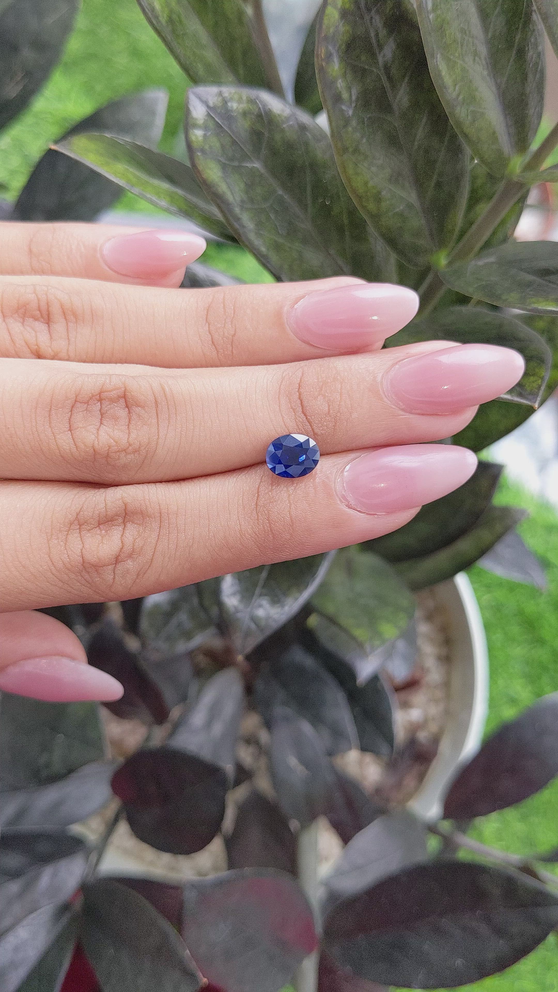 1.56 Ct. Blue Sapphire from Madagascar Size Video