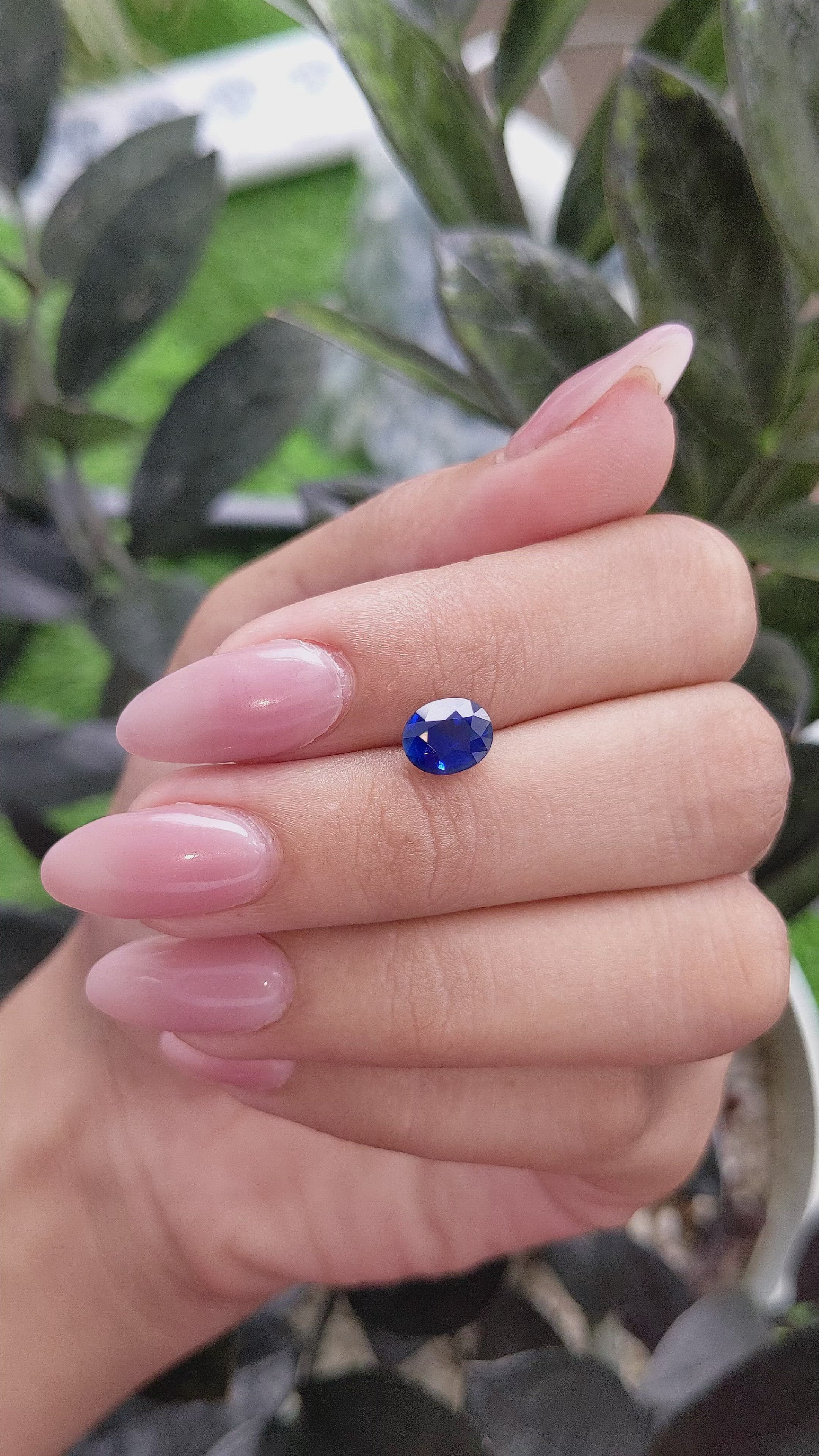 1.56 Ct. Blue Sapphire from Madagascar Size Video