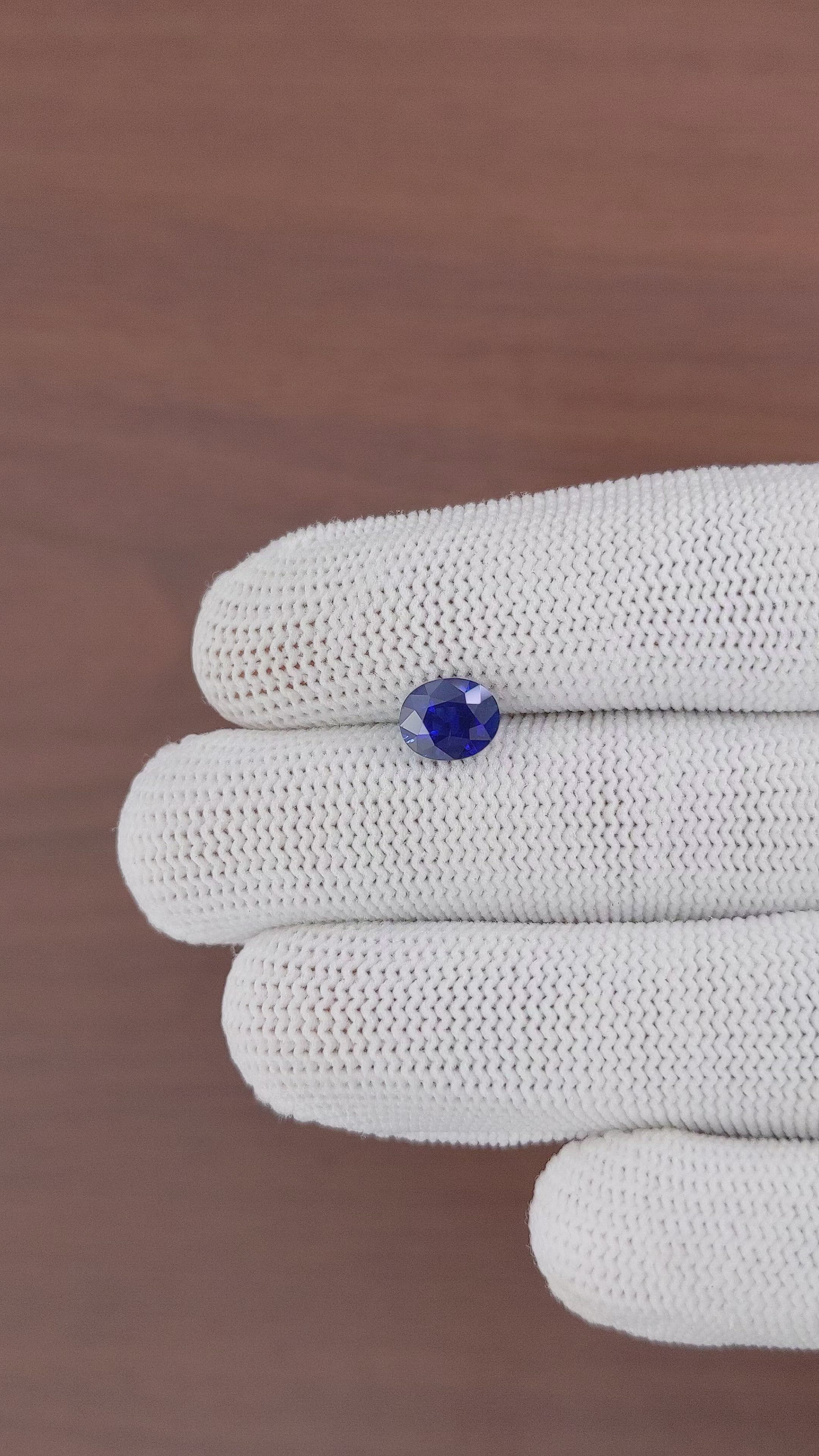 1.56 Ct. Blue Sapphire from Madagascar Size Video