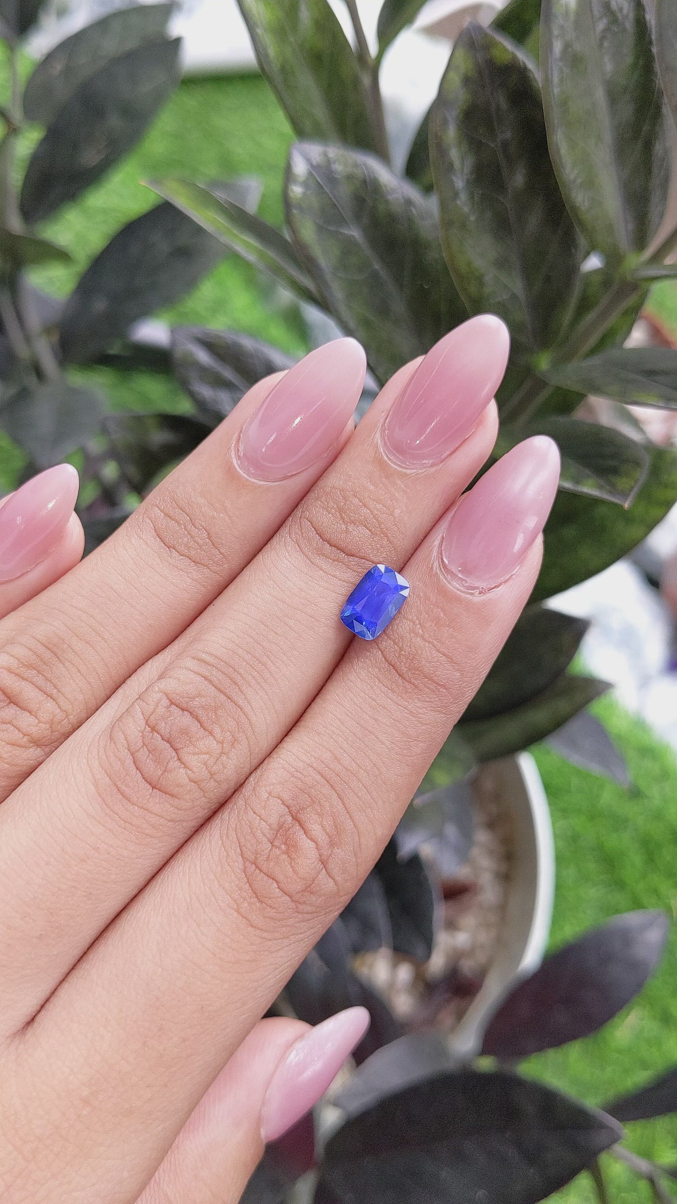 2.04 Ct. Blue Sapphire from Madagascar Size Video