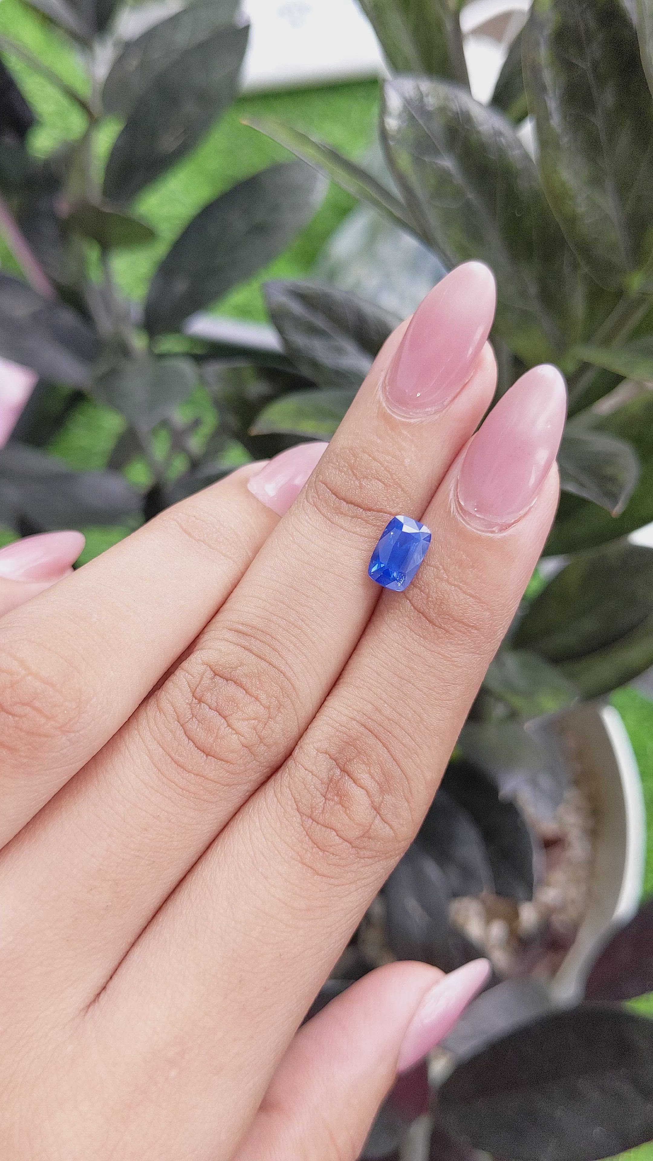 2.04 Ct. Blue Sapphire from Madagascar Size Video