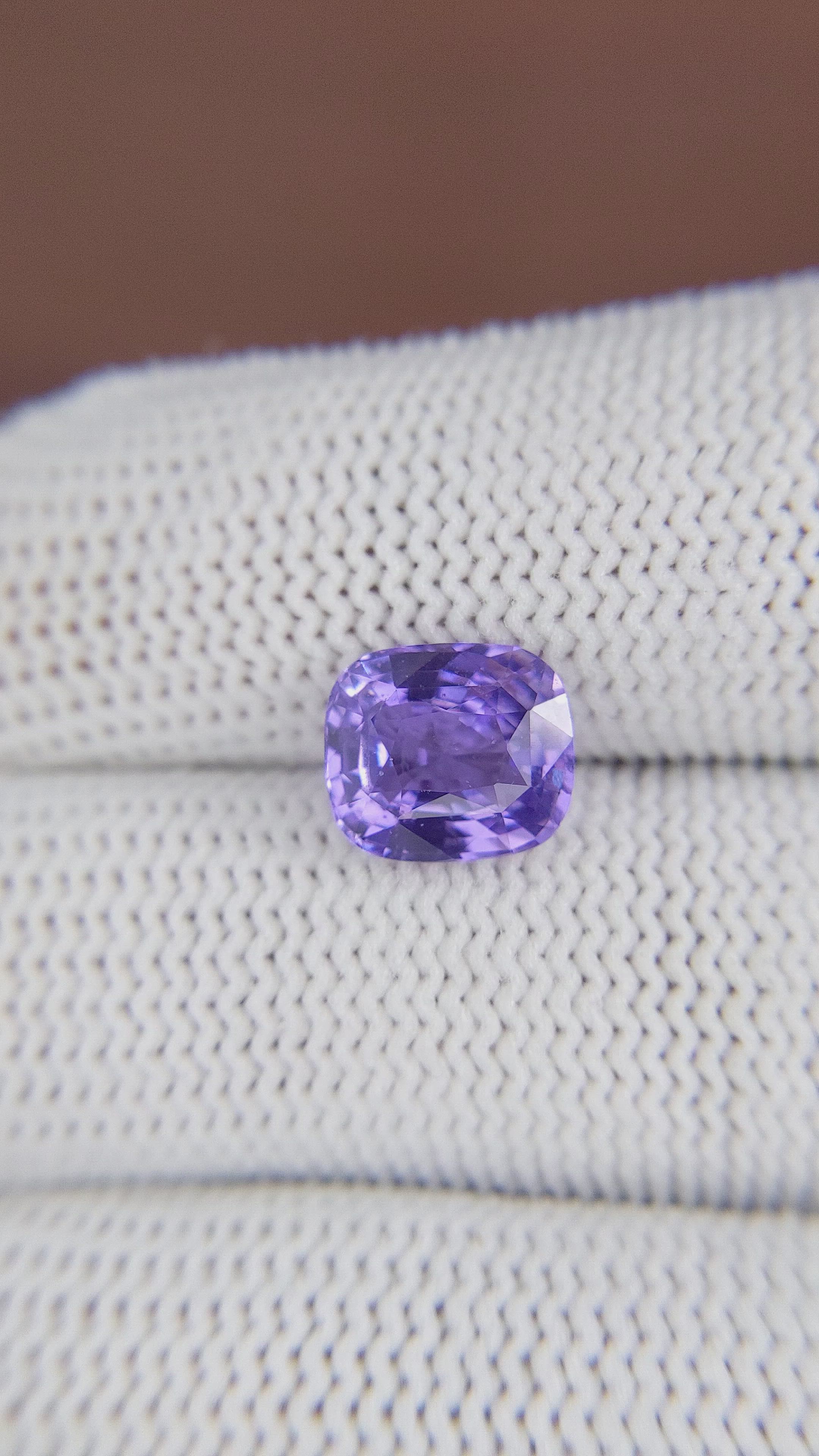 3.05 Ct. Violet Sapphire from Madagascar Size Video