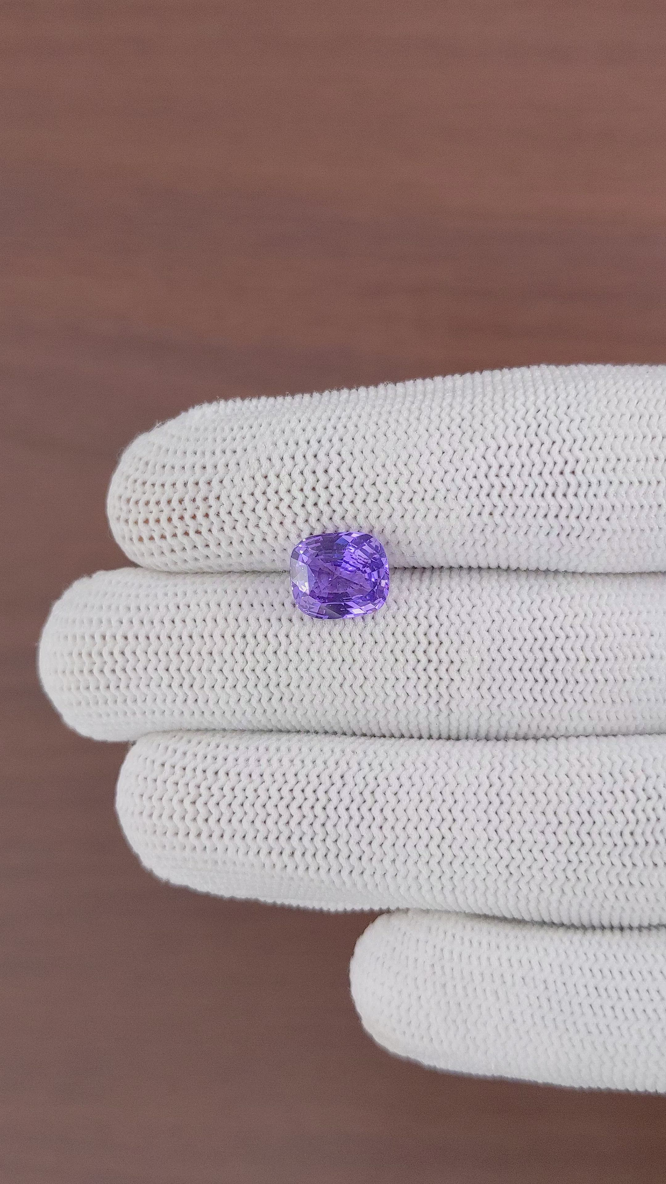 3.05 Ct. Violet Sapphire from Madagascar Size Video