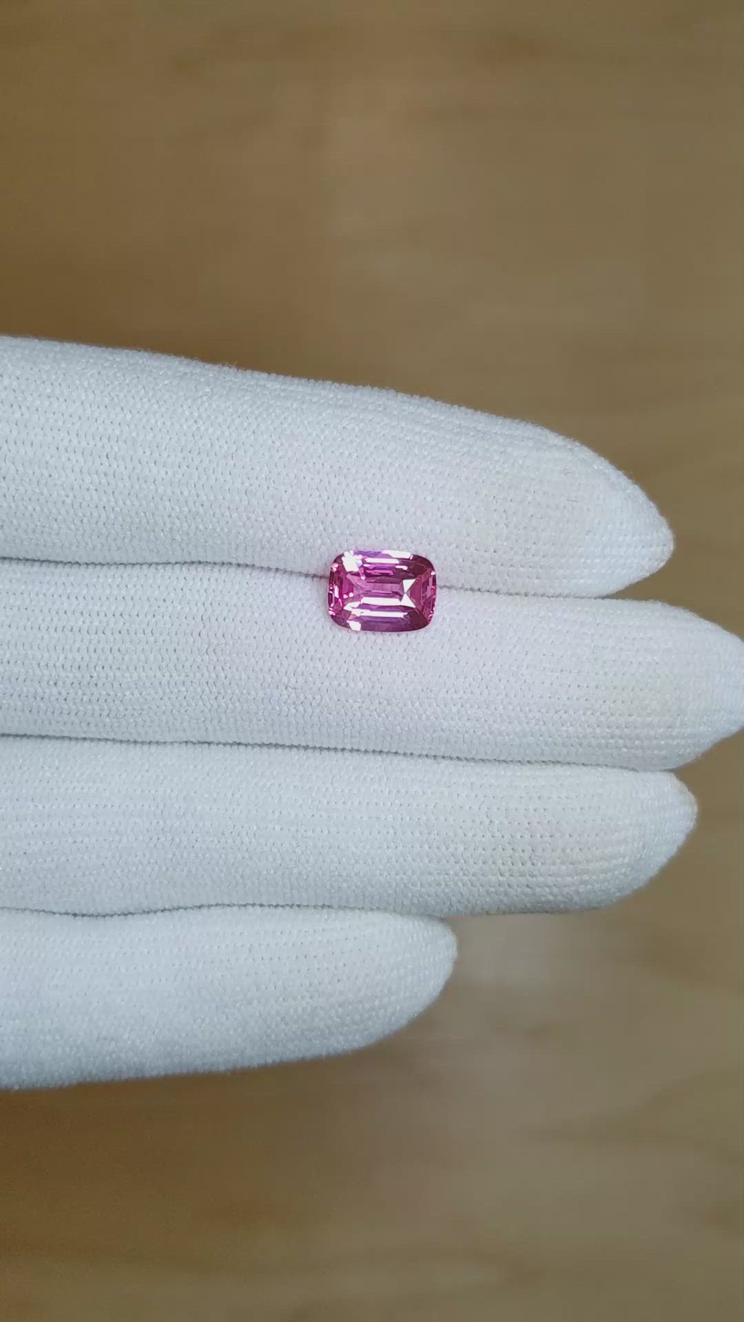 2.05 Ct. Pink Sapphire from Ceylon (Sri Lanka) Size Video