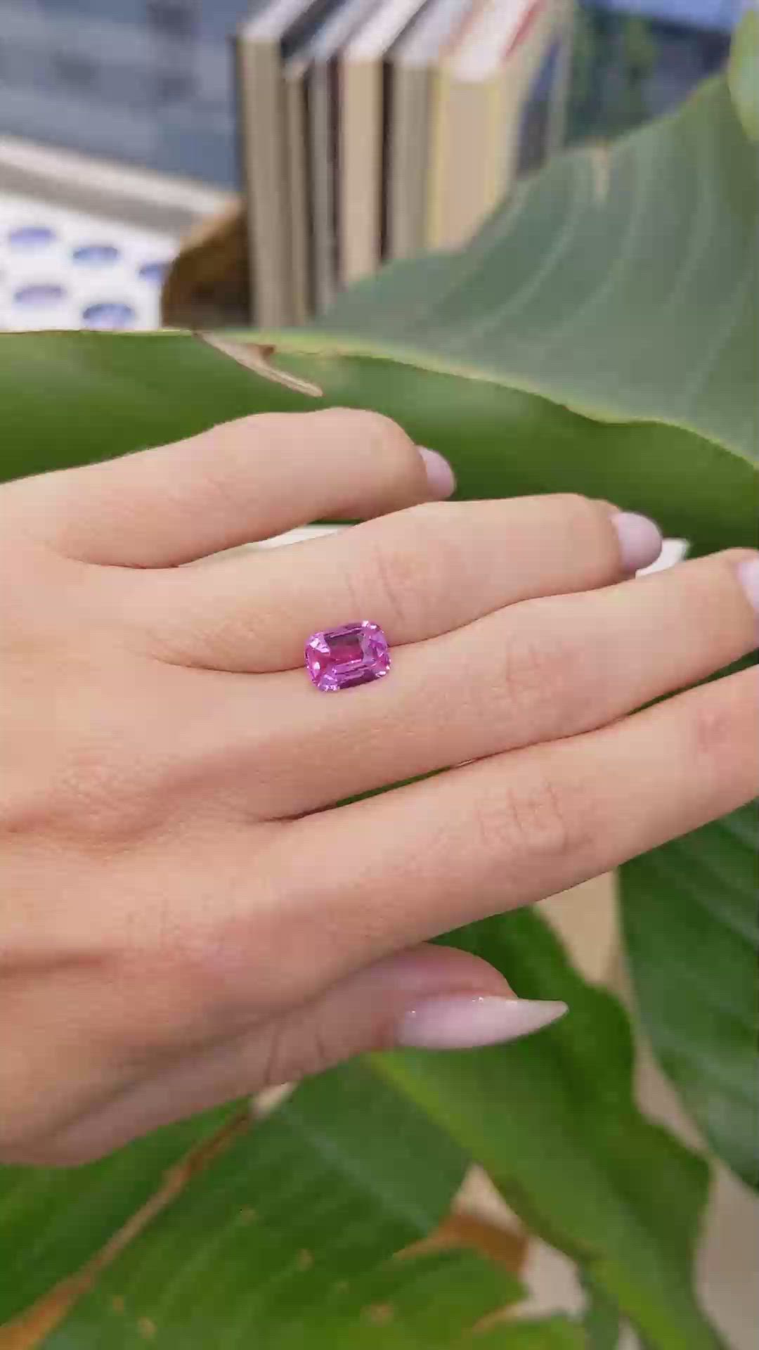 2.05 Ct. Pink Sapphire from Ceylon (Sri Lanka) Size Video