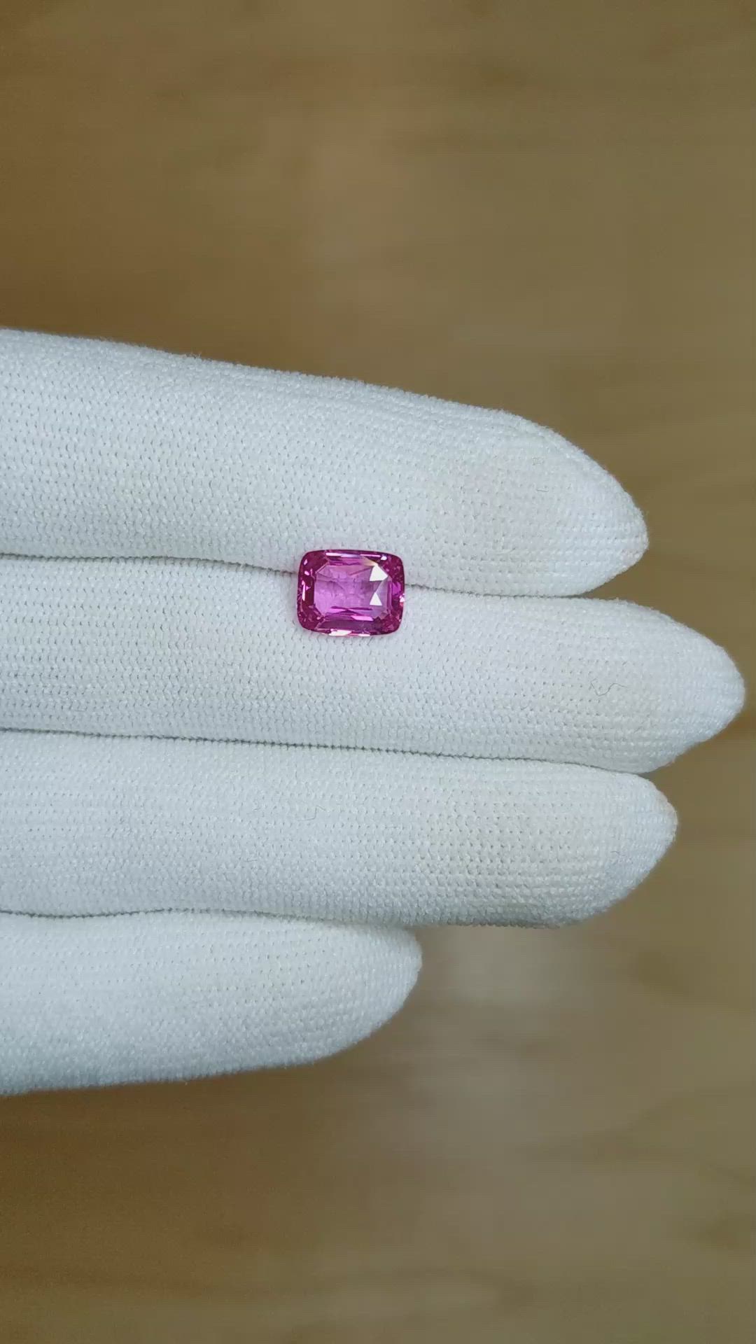 2.29 Ct. Pink Sapphire from Ceylon (Sri Lanka) Size Video