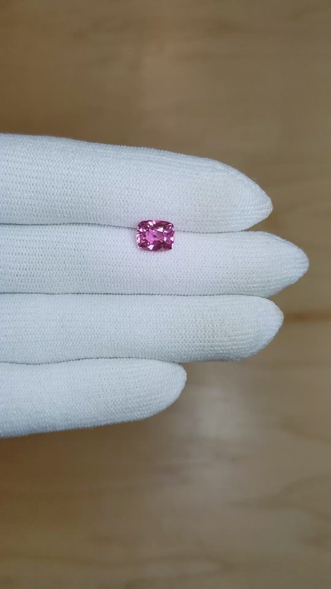 2.11 Ct. Pink Sapphire from Ceylon (Sri Lanka) Size Video