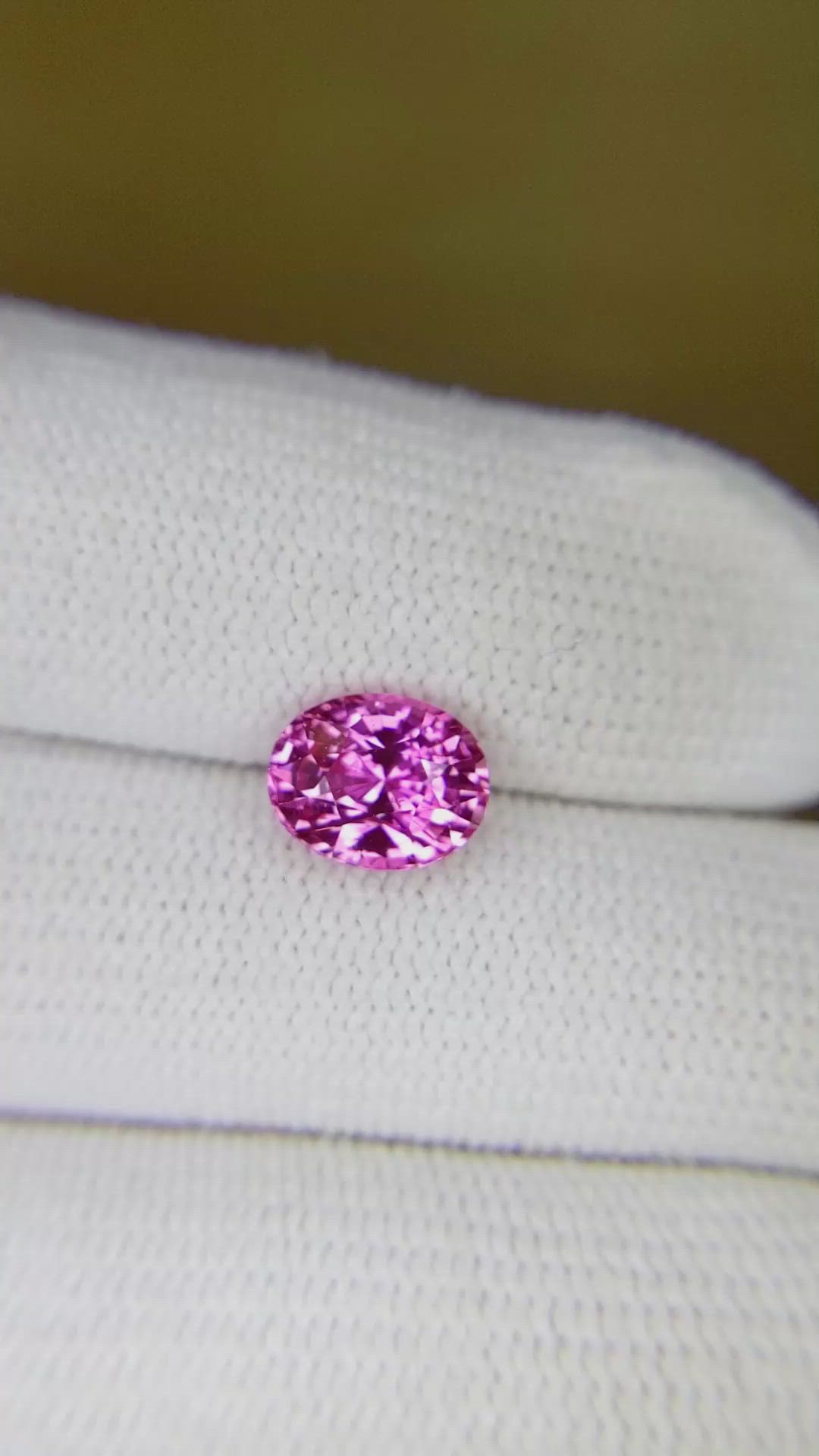 2.10 Ct. Pink Sapphire from Ceylon (Sri Lanka) Size Video