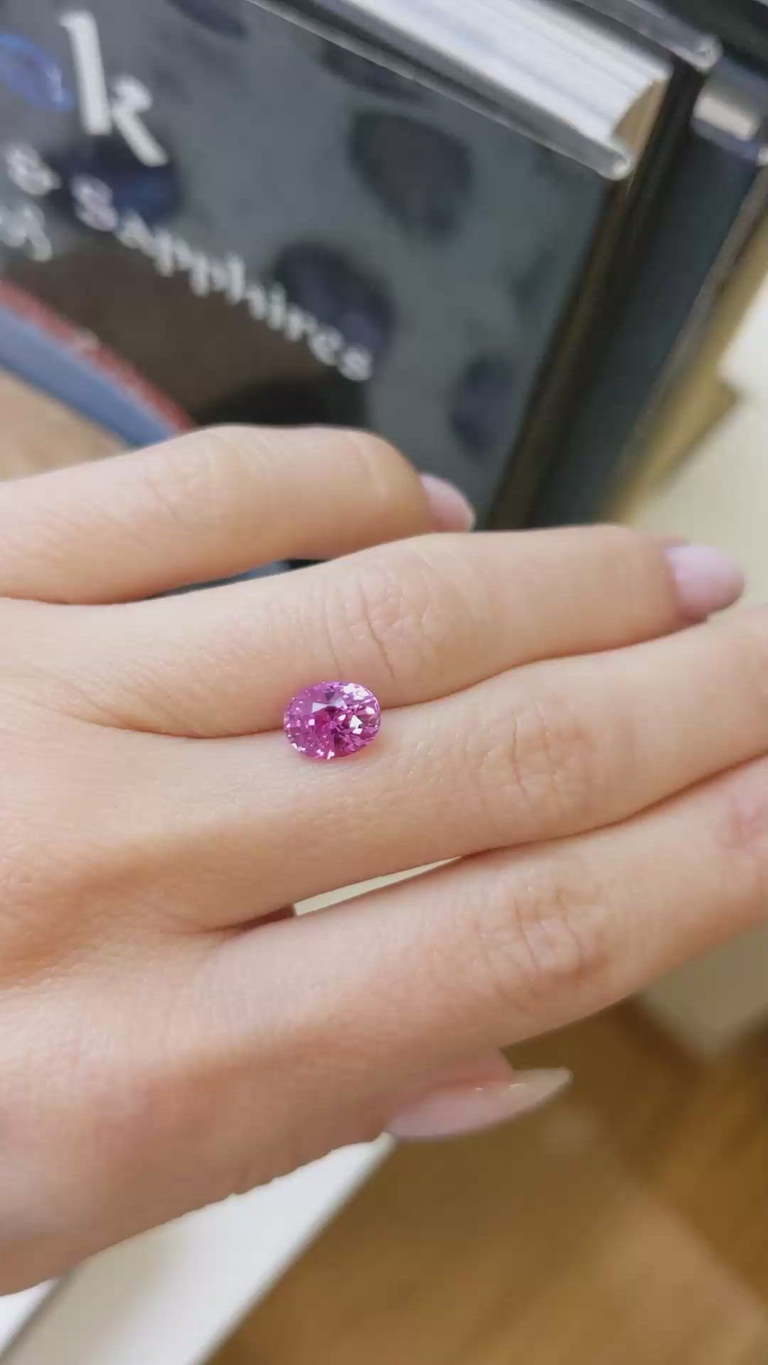 2.10 Ct. Pink Sapphire from Ceylon (Sri Lanka) Size Video