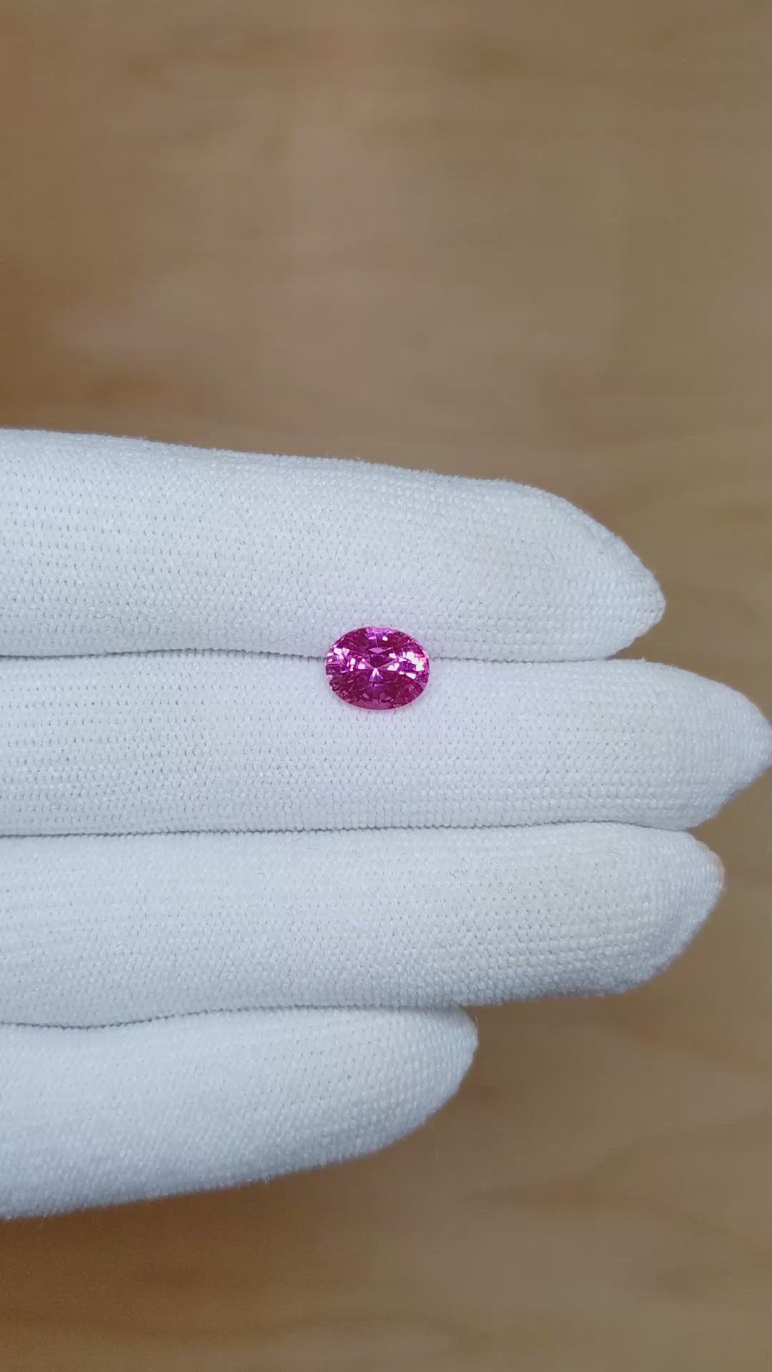 2.10 Ct. Pink Sapphire from Ceylon (Sri Lanka) Size Video