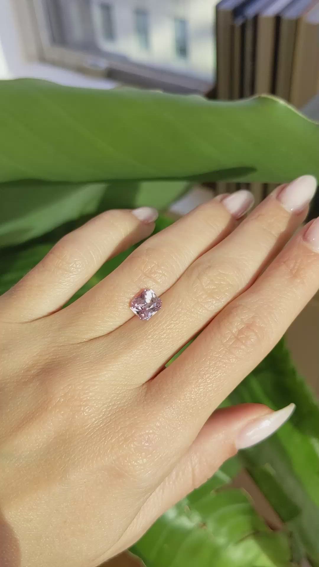 2.22 Ct. Purplish Pink Sapphire from Ceylon (Sri Lanka) Size Video