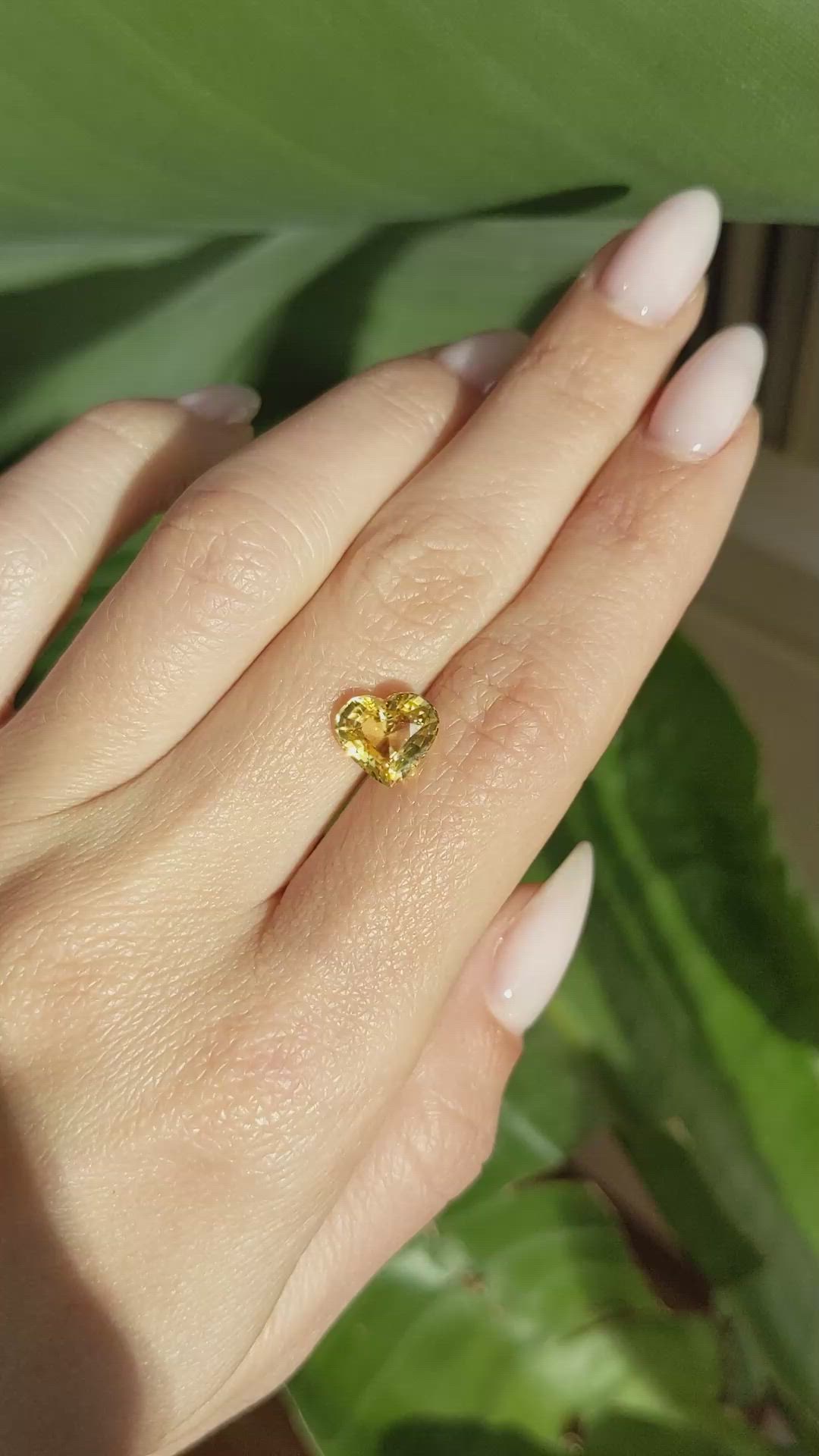 3.04 Ct. Yellow Sapphire from Ceylon (Sri Lanka) Size Video