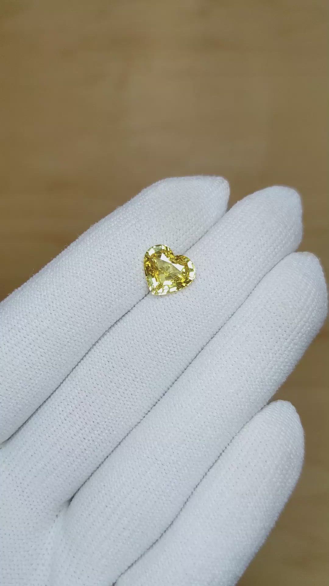 3.04 Ct. Yellow Sapphire from Ceylon (Sri Lanka) Size Video