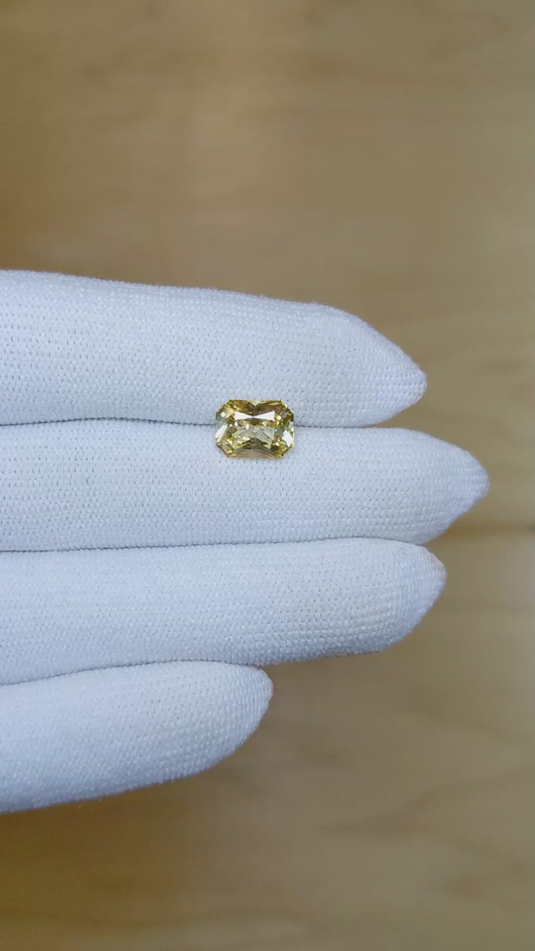 3.15 Ct. Yellow Sapphire from Ceylon (Sri Lanka) Size Video