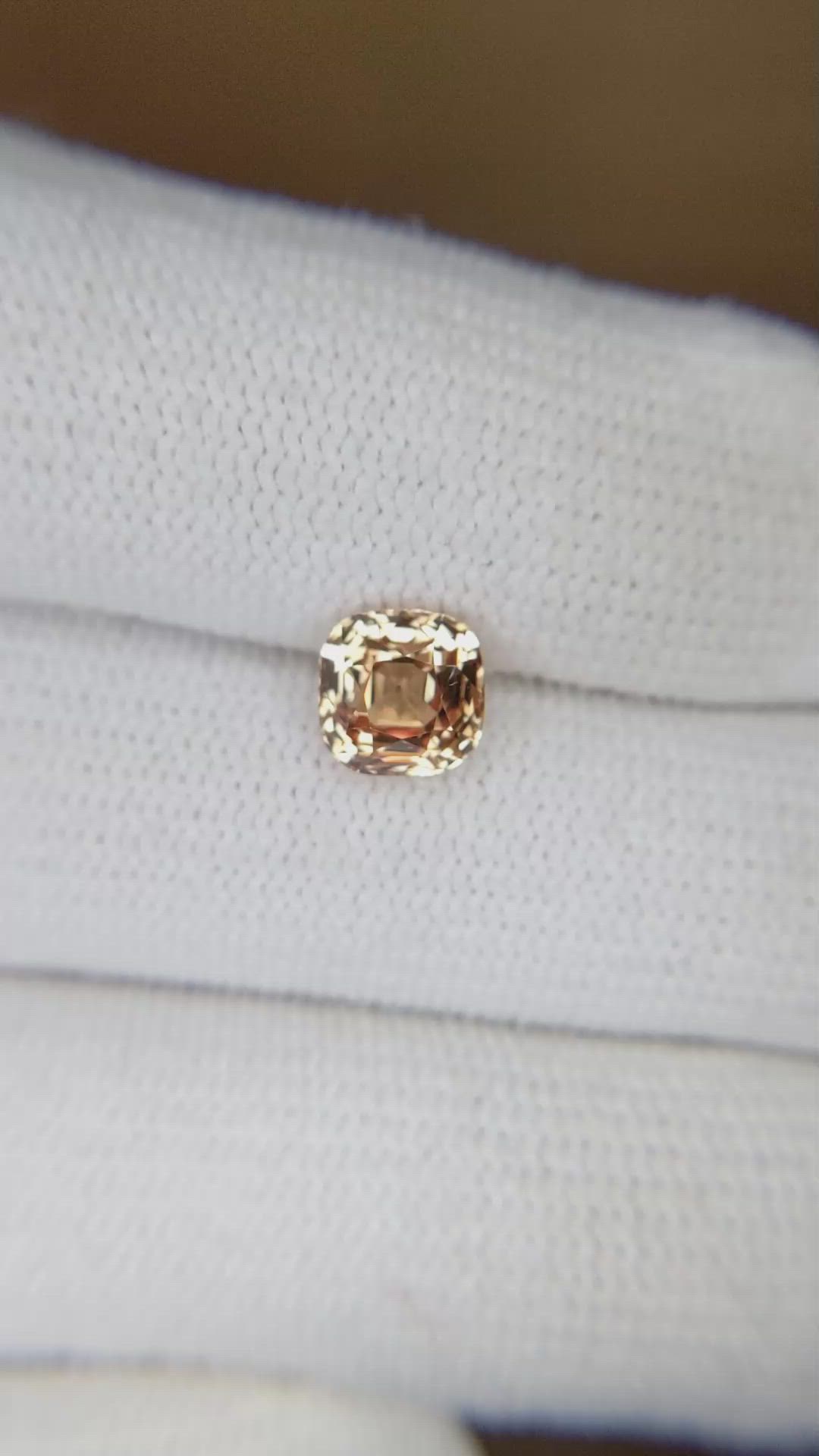 1.62 Ct. Peach Sapphire from Ceylon (Sri Lanka) Size Video