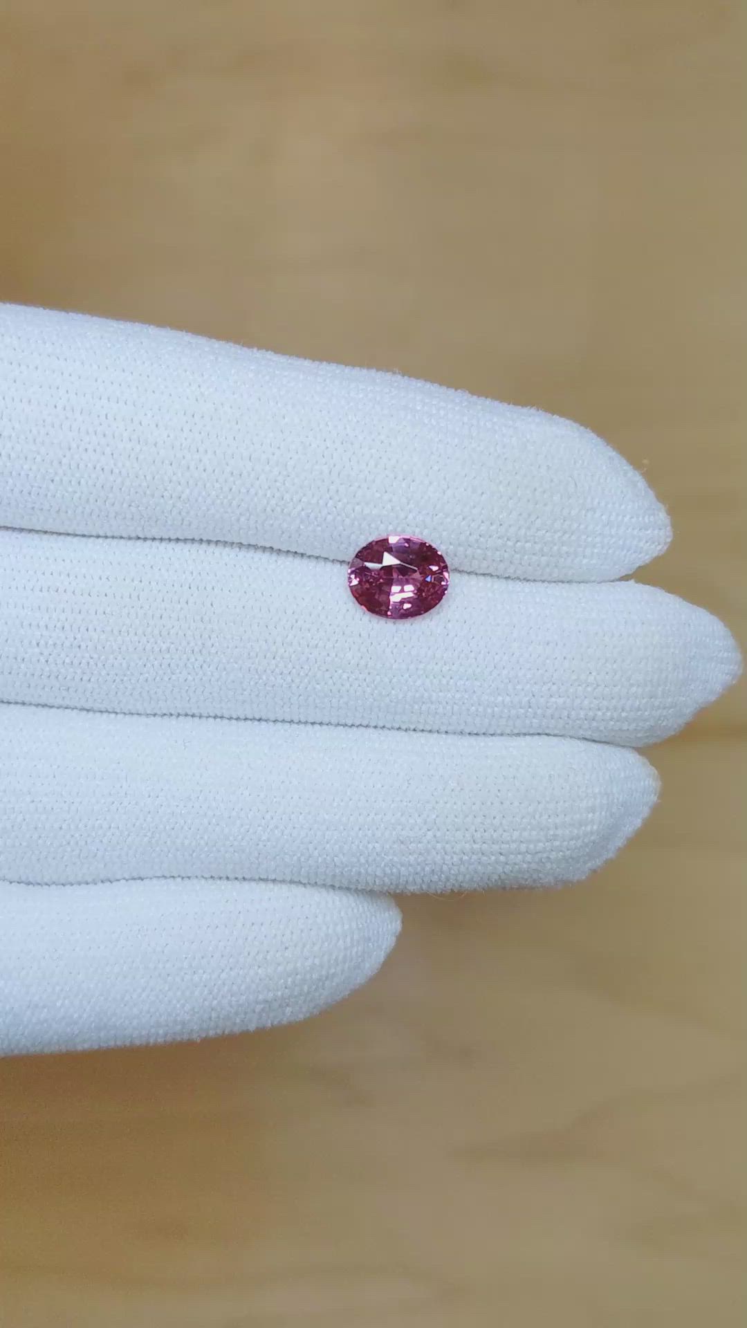 2.16 Ct. Pink Sapphire from Ceylon (Sri Lanka) Size Video
