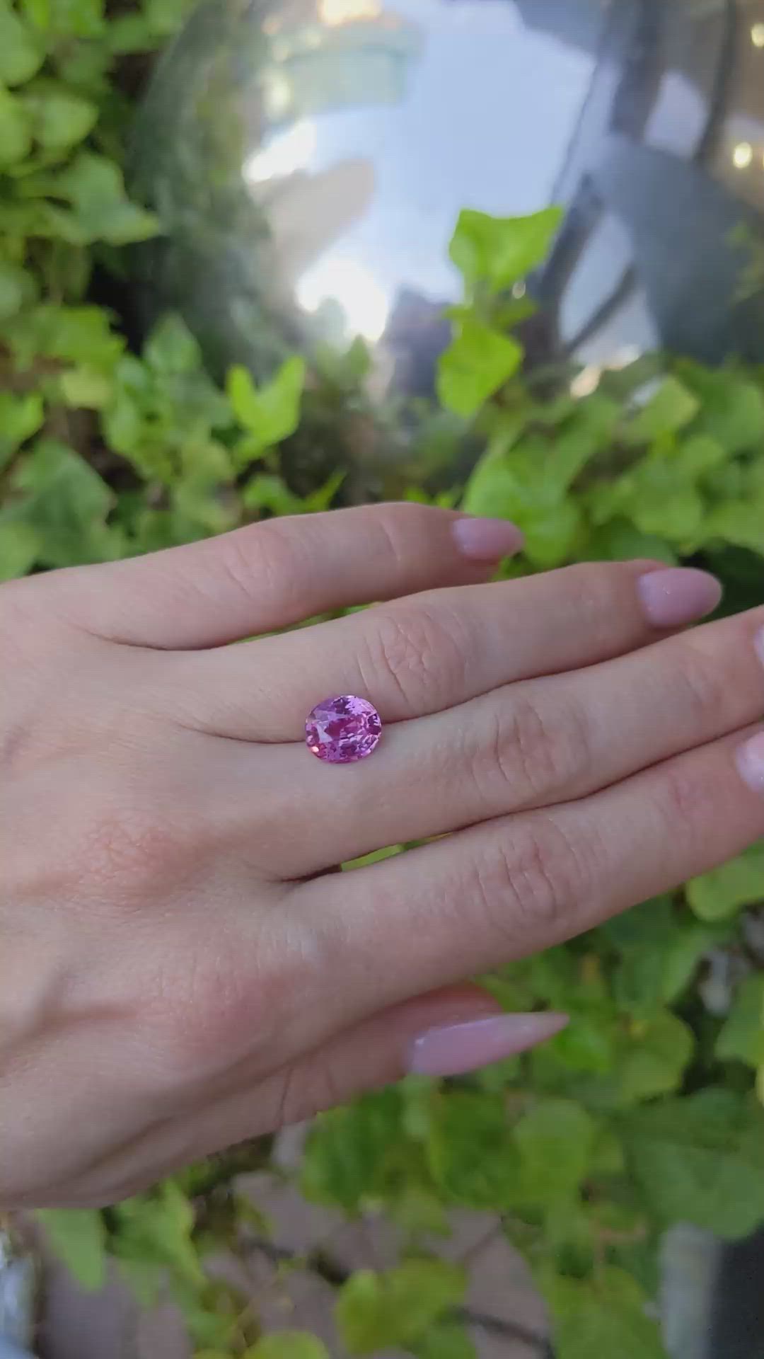 3.02 Ct. Pink Sapphire from Madagascar Size Video