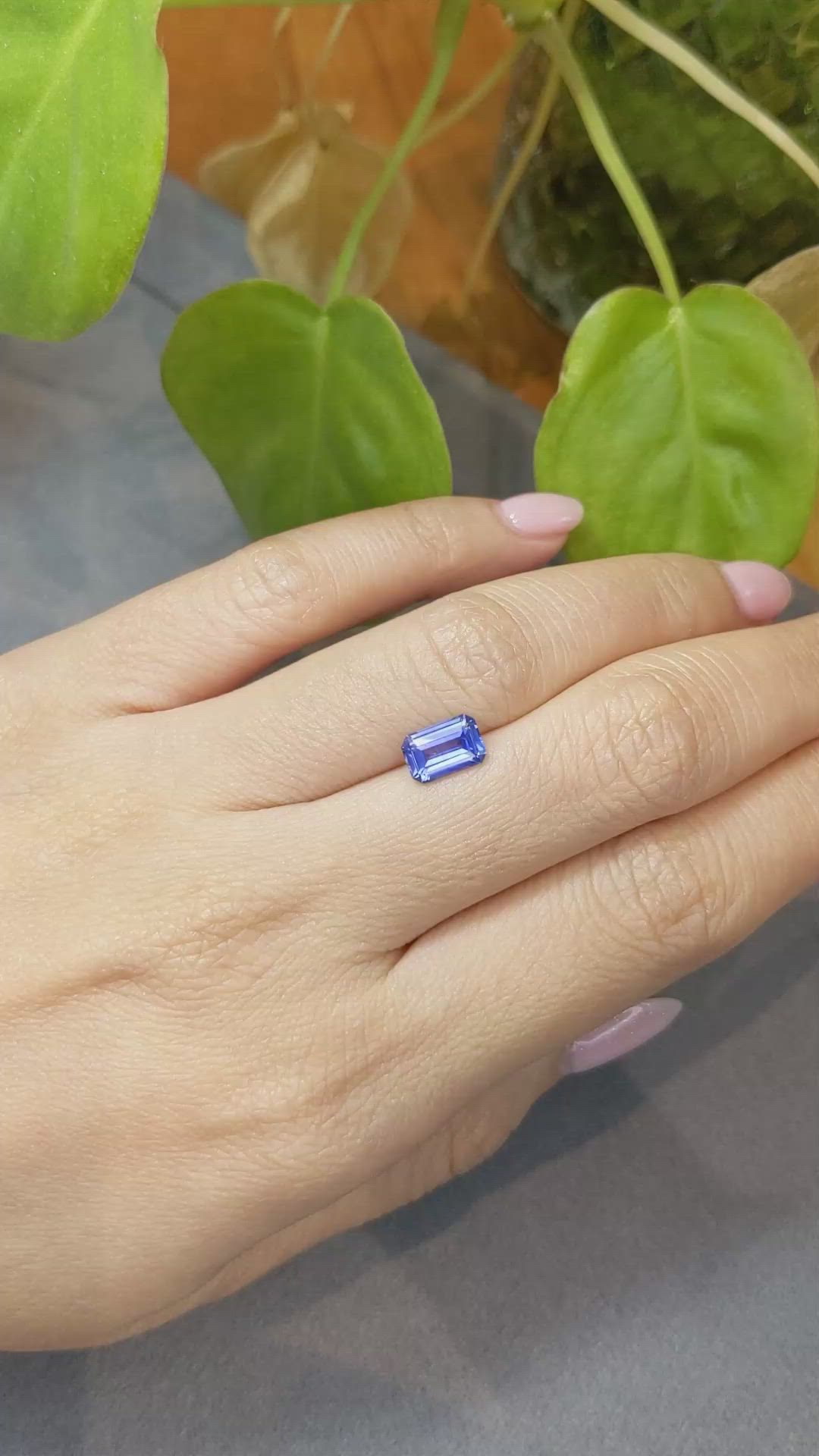 1.54 Ct. Blue Sapphire from Ceylon (Sri Lanka) Size Video