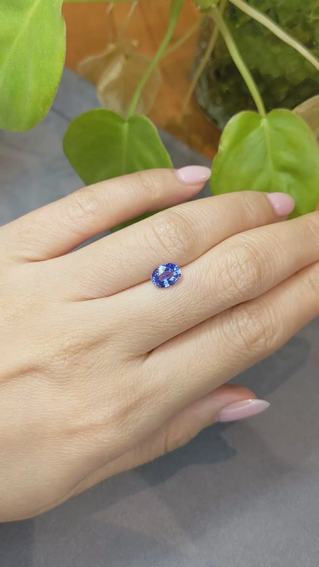 1.56 Ct. Blue Sapphire from Ceylon (Sri Lanka) Size Video