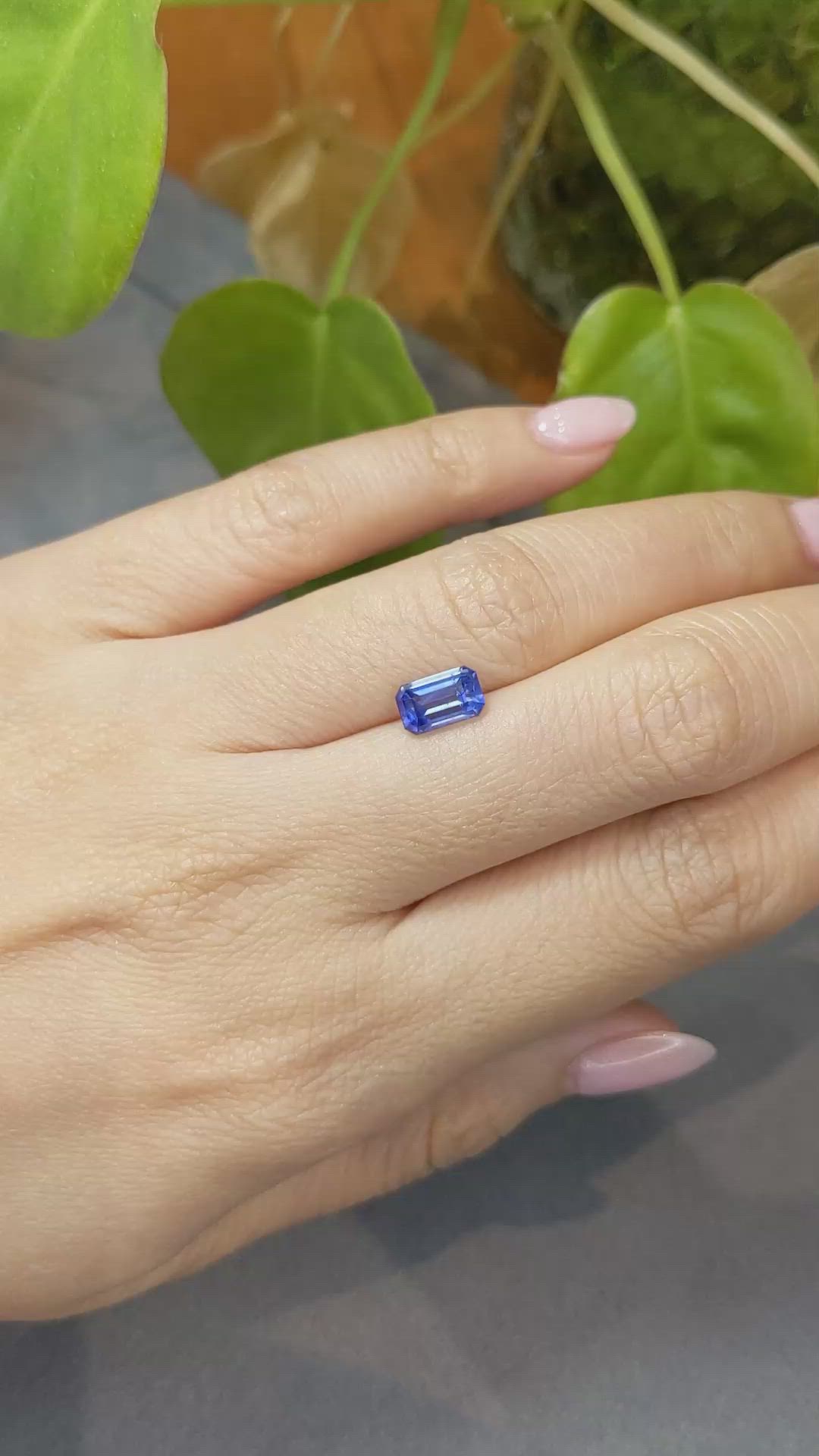 1.65 Ct. Blue Sapphire from Ceylon (Sri Lanka) Size Video