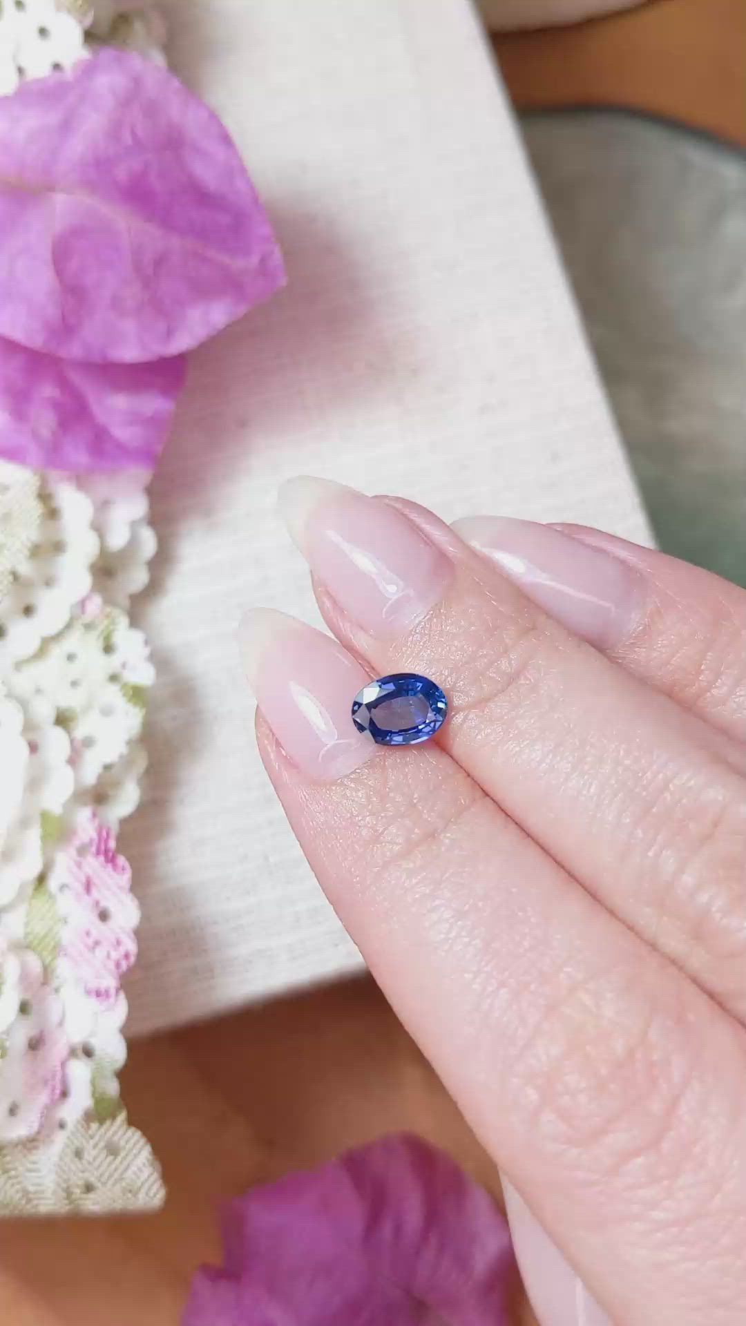 1.48 Ct. Blue Sapphire from Ceylon (Sri Lanka) Size Video