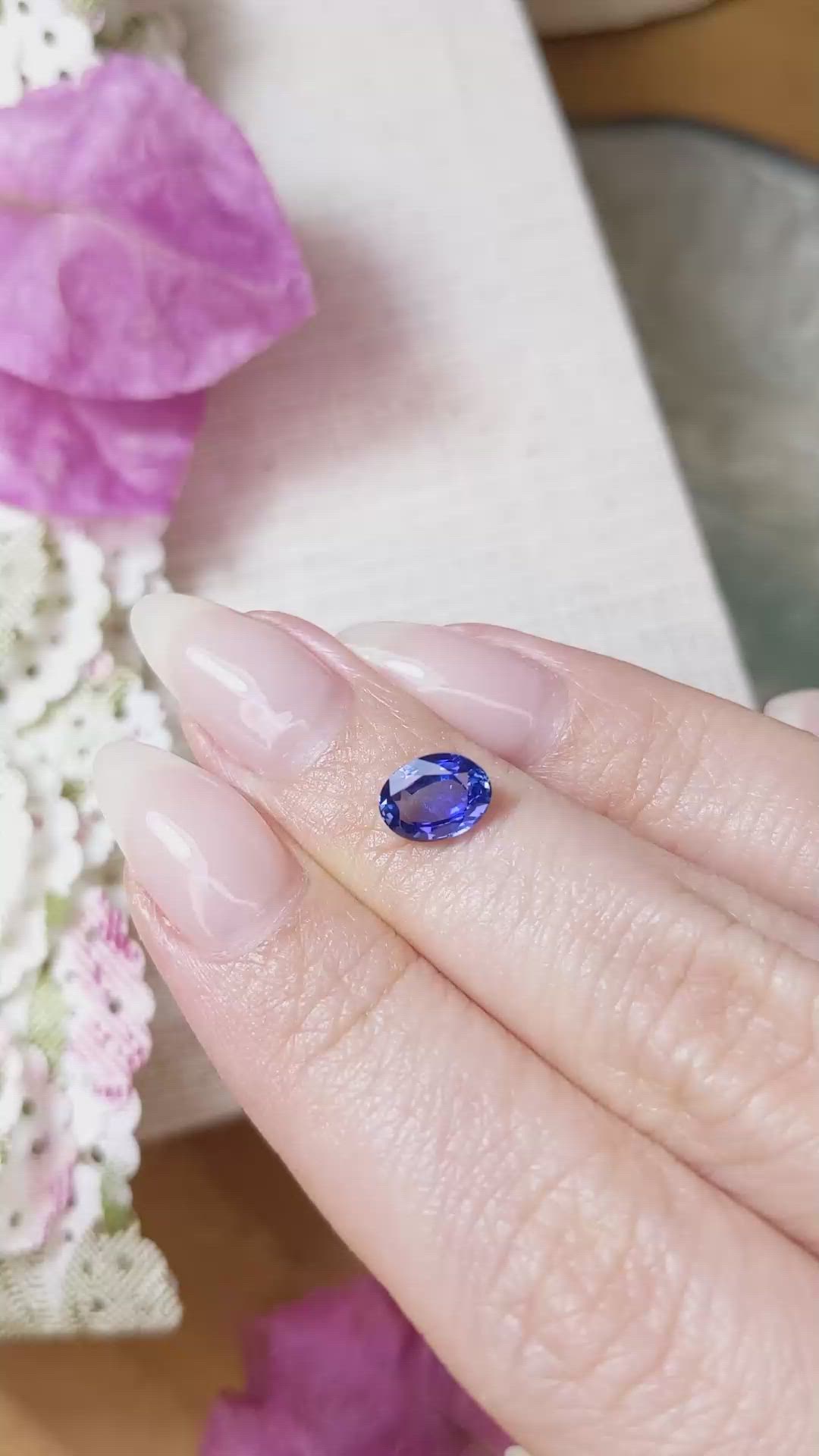 1.48 Ct. Blue Sapphire from Ceylon (Sri Lanka) Size Video