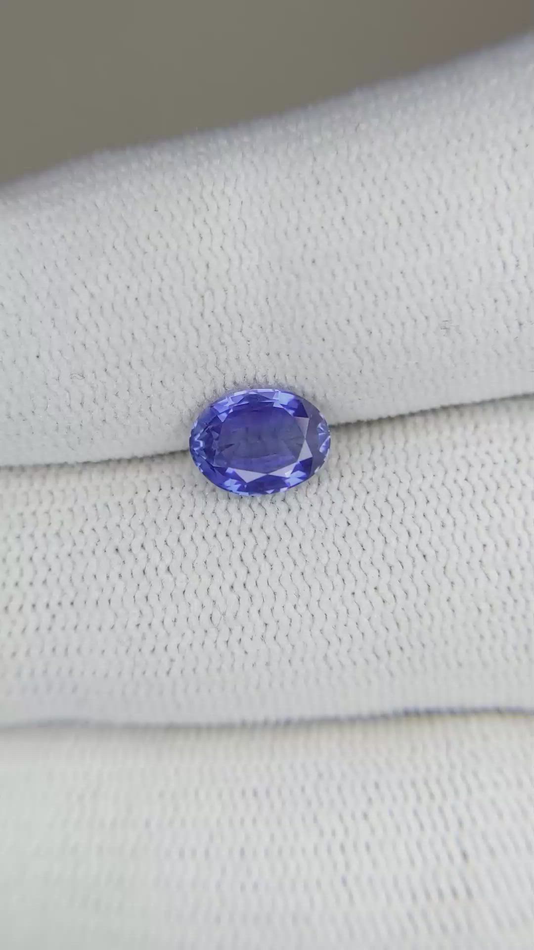 1.48 Ct. Blue Sapphire from Ceylon (Sri Lanka) Size Video