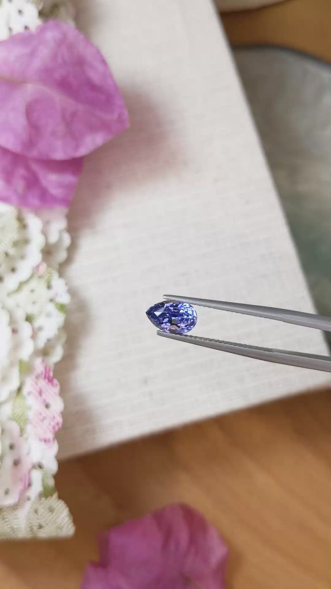 2.04 Ct. Blue Sapphire from Ceylon (Sri Lanka) Size Video