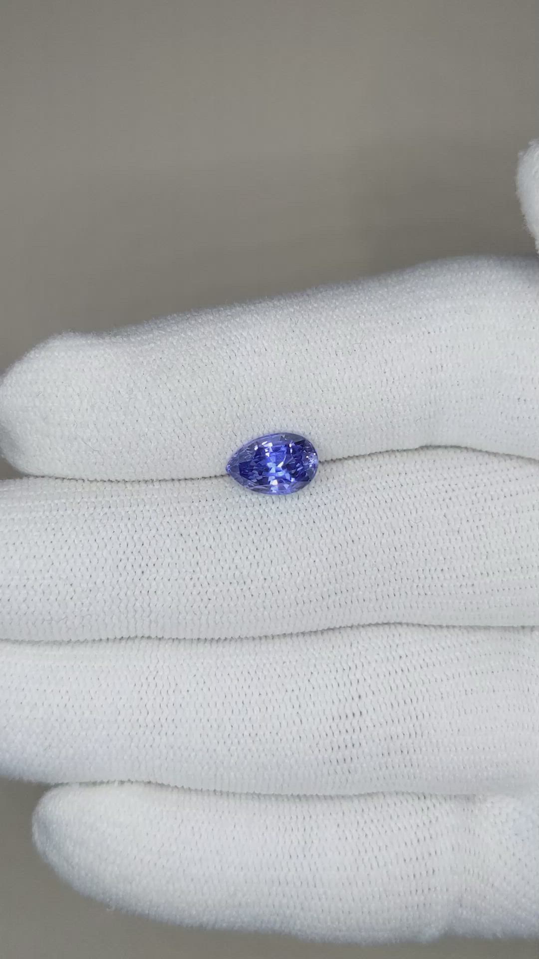 2.04 Ct. Blue Sapphire from Ceylon (Sri Lanka) Size Video