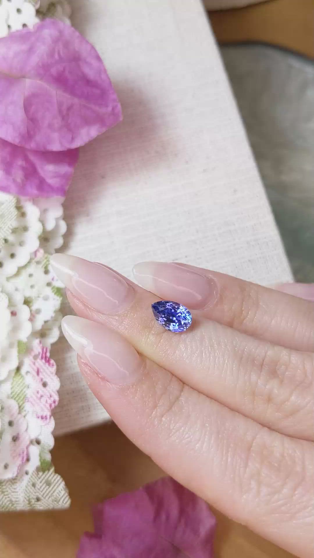 2.04 Ct. Blue Sapphire from Ceylon (Sri Lanka) Size Video