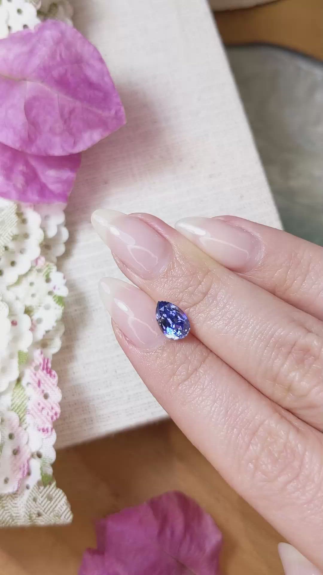 2.04 Ct. Blue Sapphire from Ceylon (Sri Lanka) Size Video