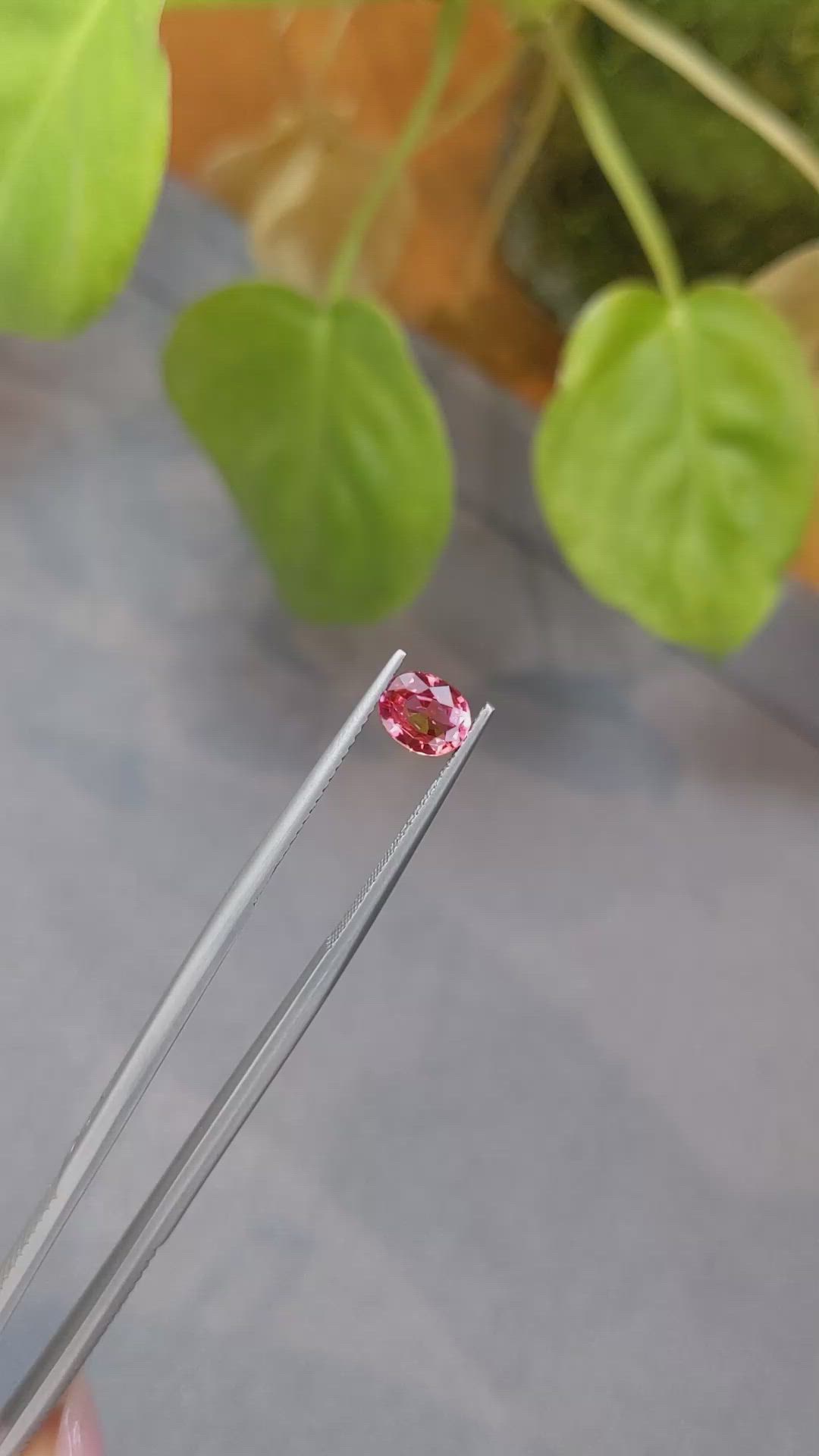 1.02 Ct. Padparadscha Sapphire from Ceylon (Sri Lanka) Size Video