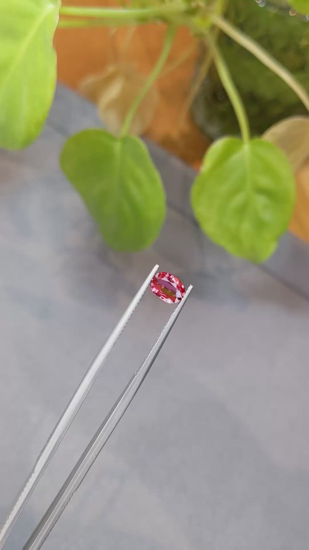 1.05 Ct. Padparadscha Sapphire from Ceylon (Sri Lanka) Size Video