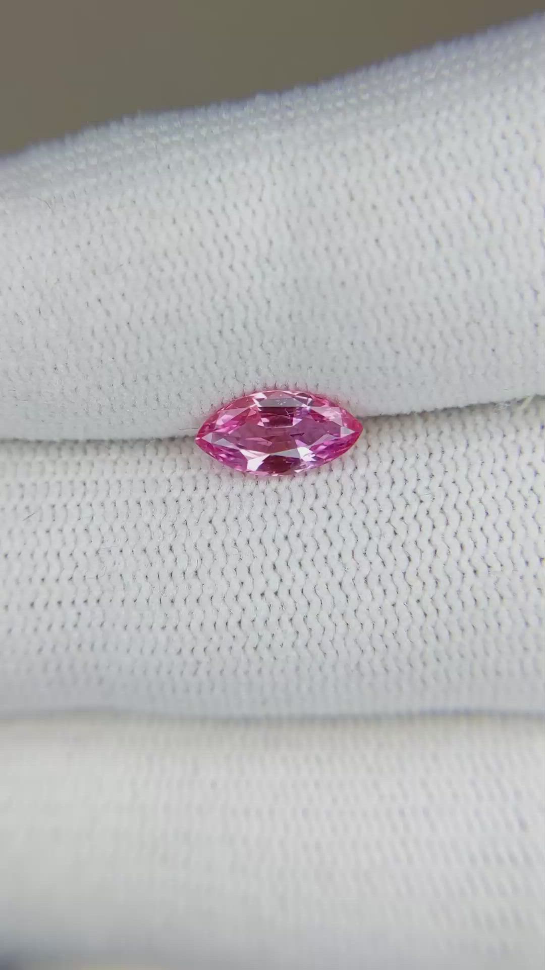 0.91 Ct. Padparadscha Sapphire from Ceylon (Sri Lanka) Size Video
