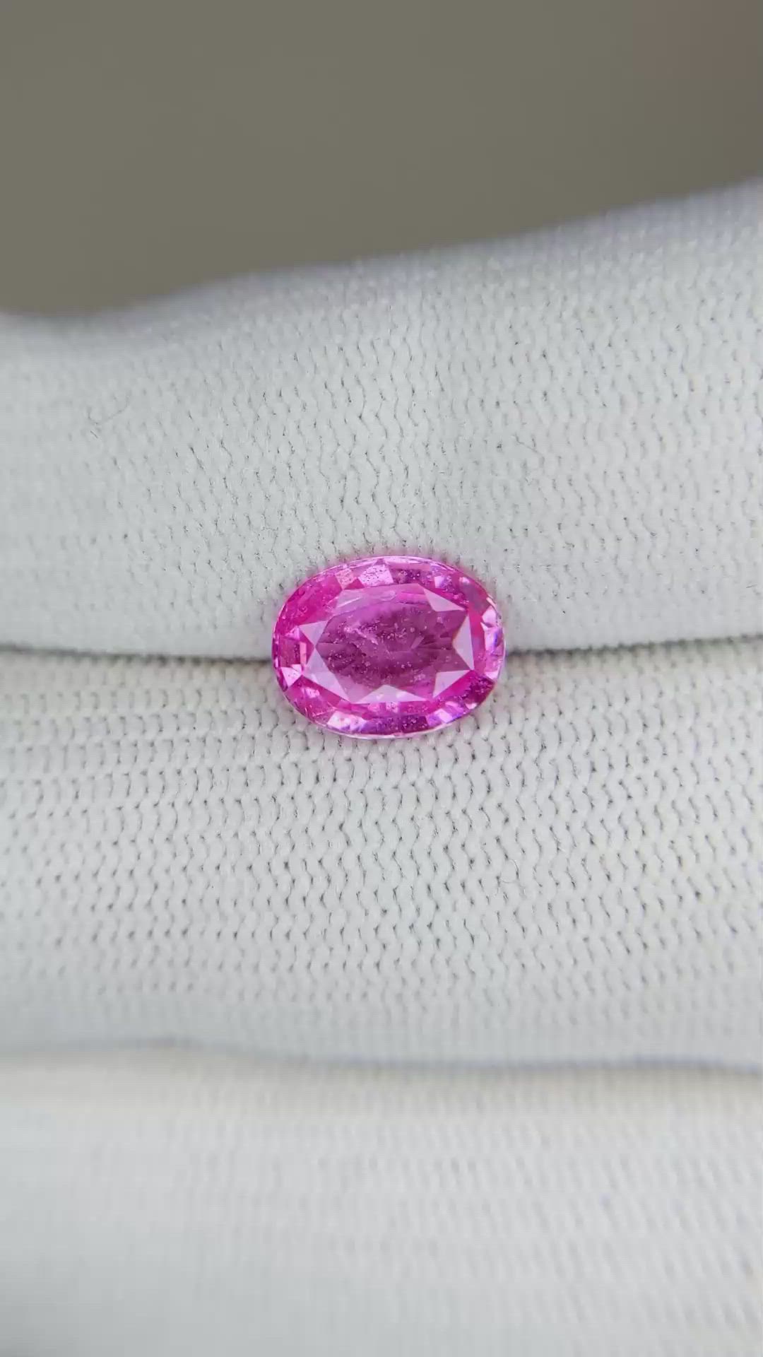 2.36 Ct. Pink Sapphire from Ceylon (Sri Lanka) Size Video