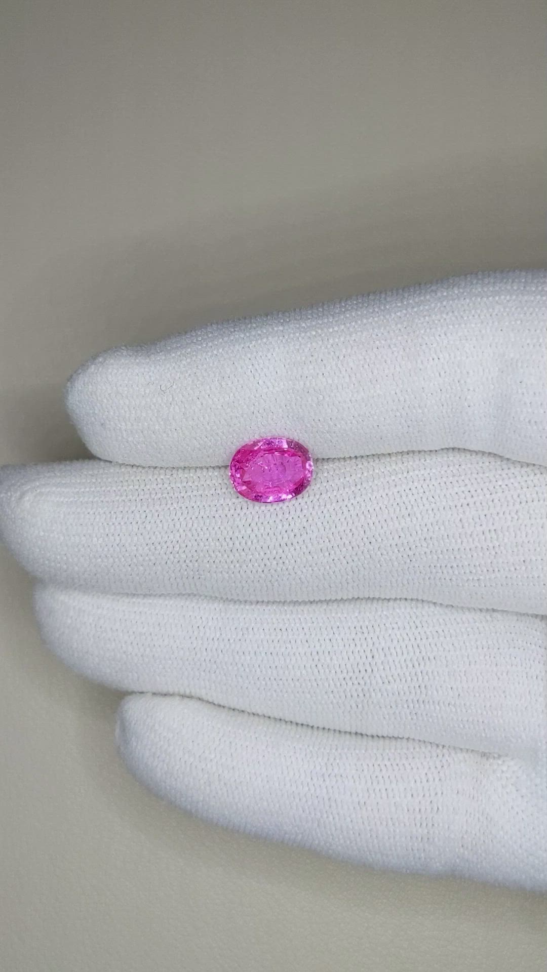 2.36 Ct. Pink Sapphire from Ceylon (Sri Lanka) Size Video