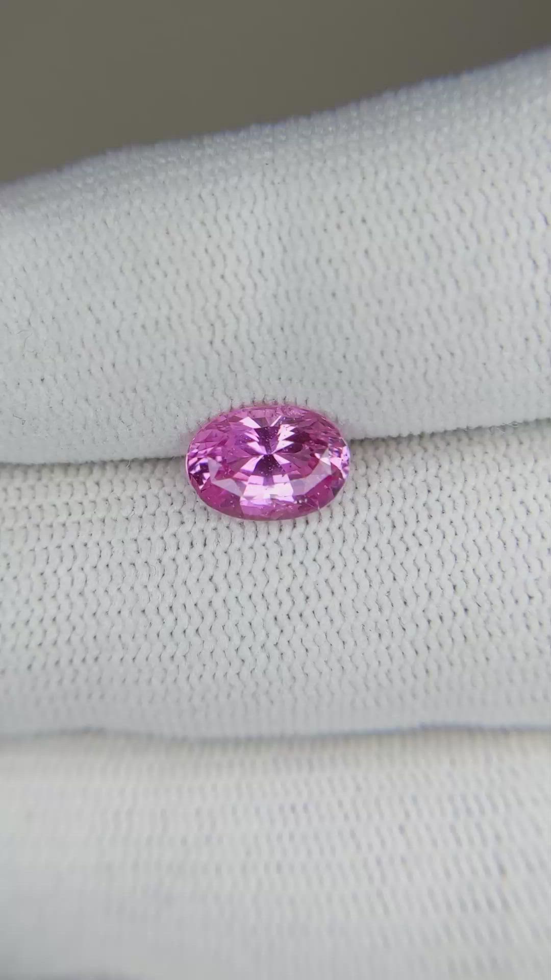 1.71 Ct. Pink Sapphire from Ceylon (Sri Lanka) Size Video