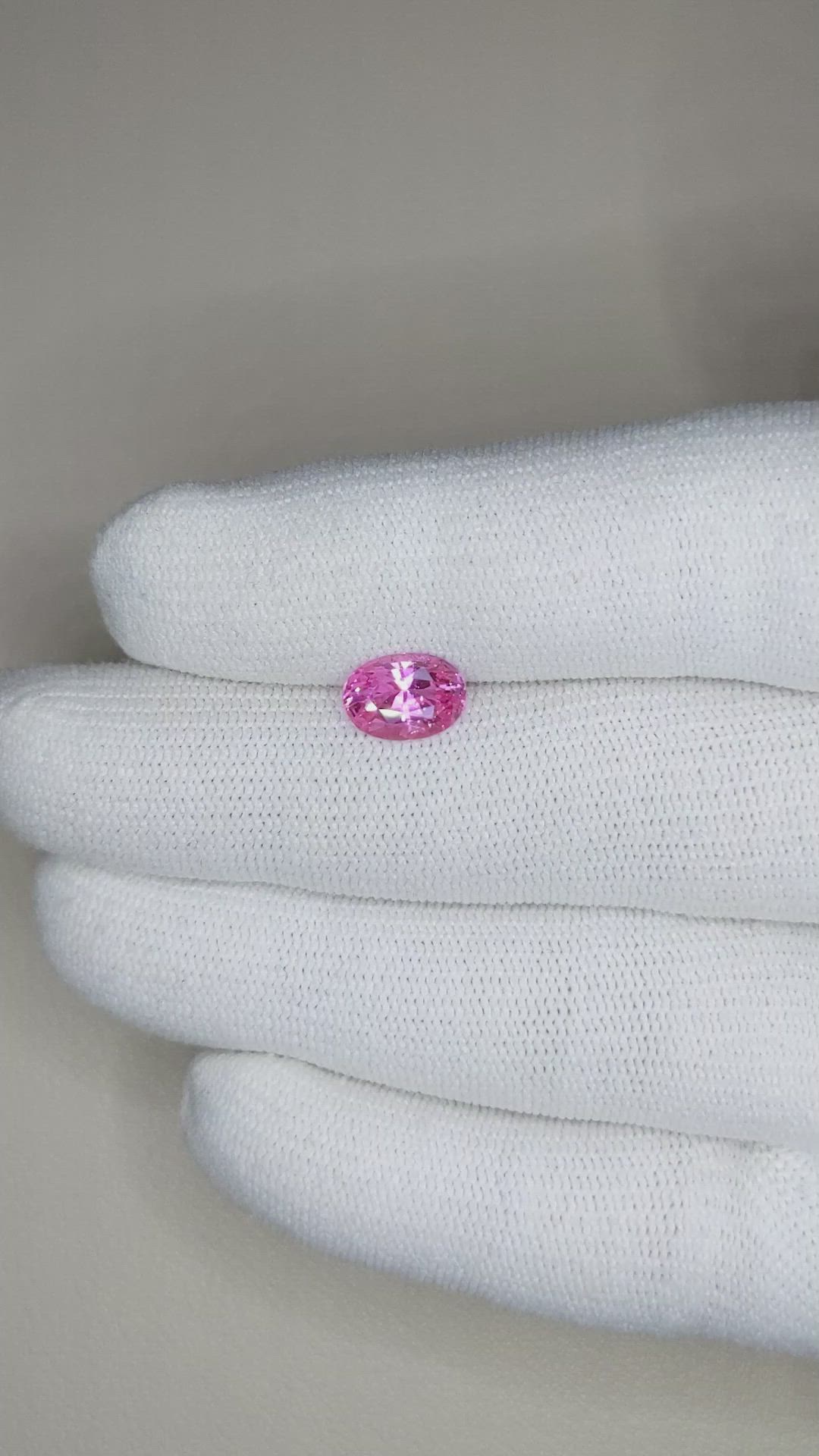1.71 Ct. Pink Sapphire from Ceylon (Sri Lanka) Size Video